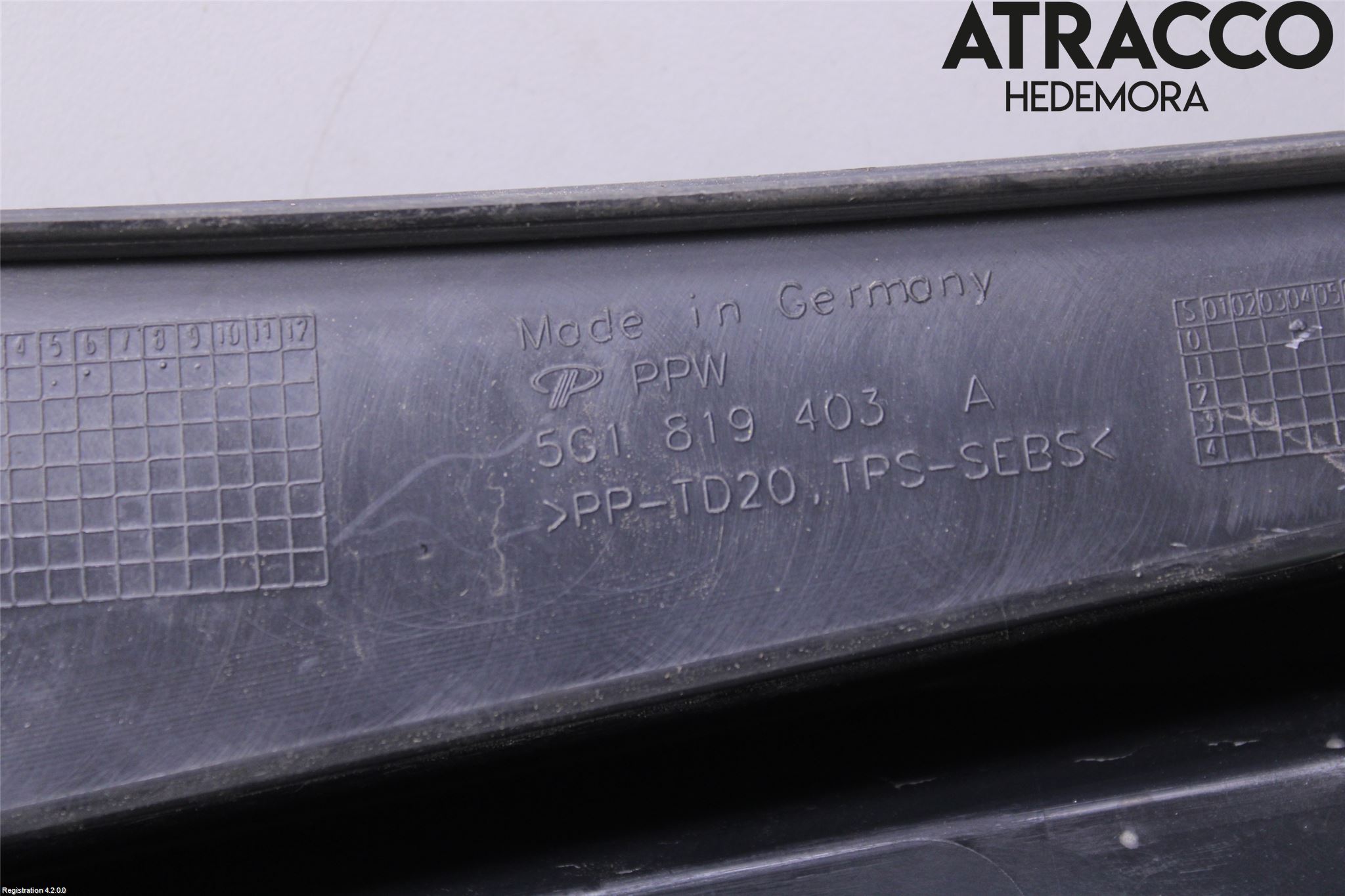 Volkswagen VW GOLF / E-GOLF VII 13-20 Torpedplåt-Torpedplast