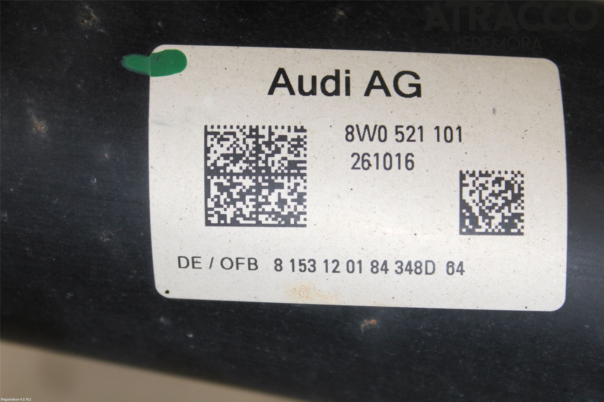 Audi A4/S4 B9 16-19 Mellanaxel Komp