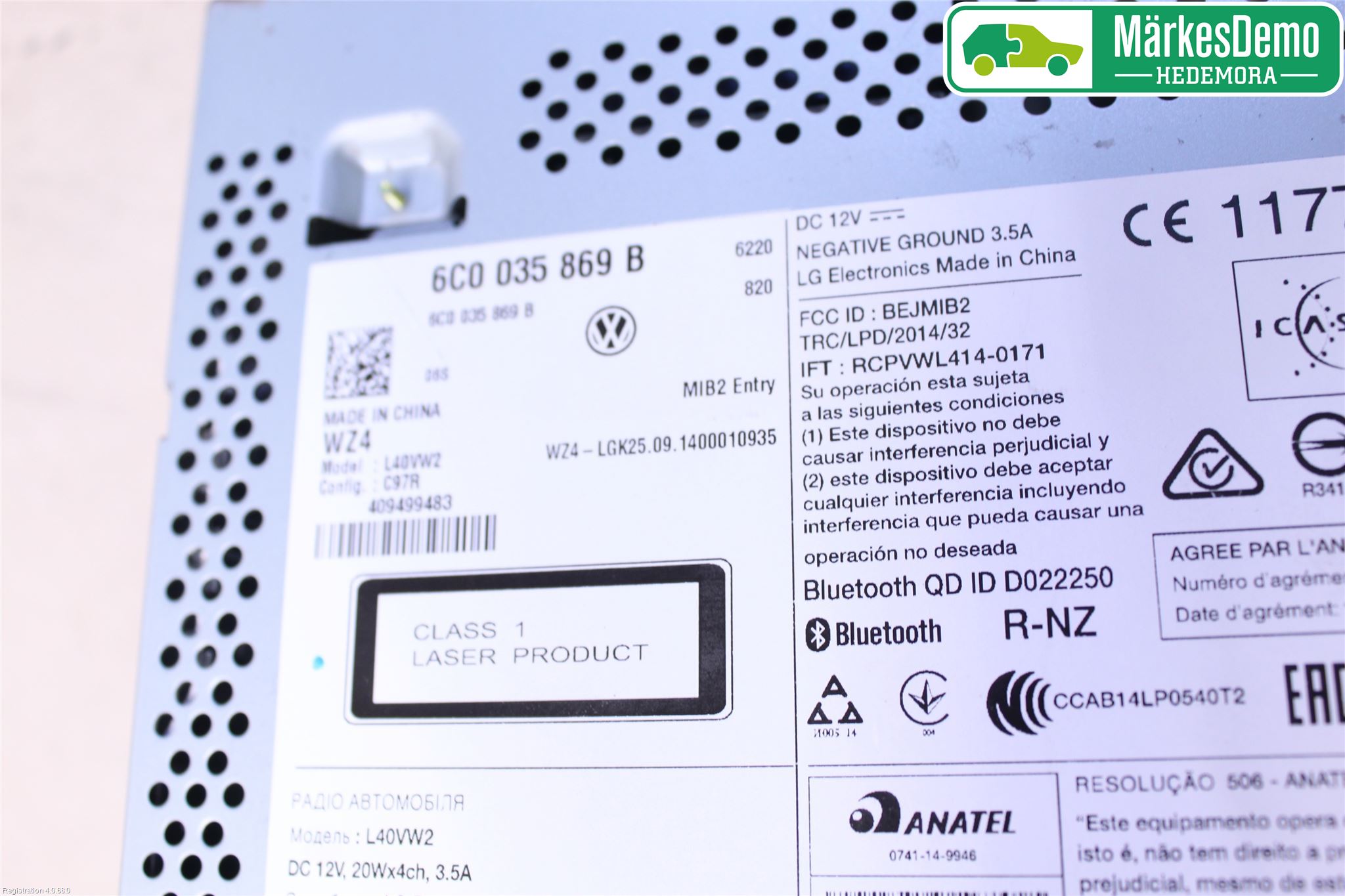 Volkswagen VW POLO 10-17 Cd Radio - Multimediapanel