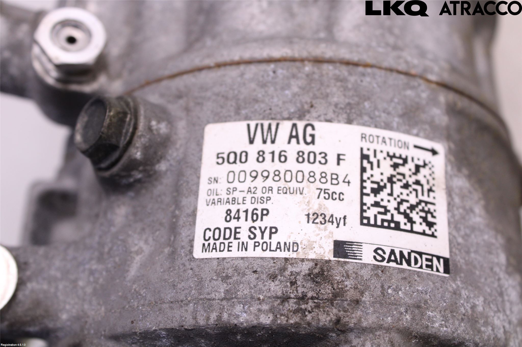 Volkswagen VW GOLF / E-GOLF VII 13-20 Ac Kompressor