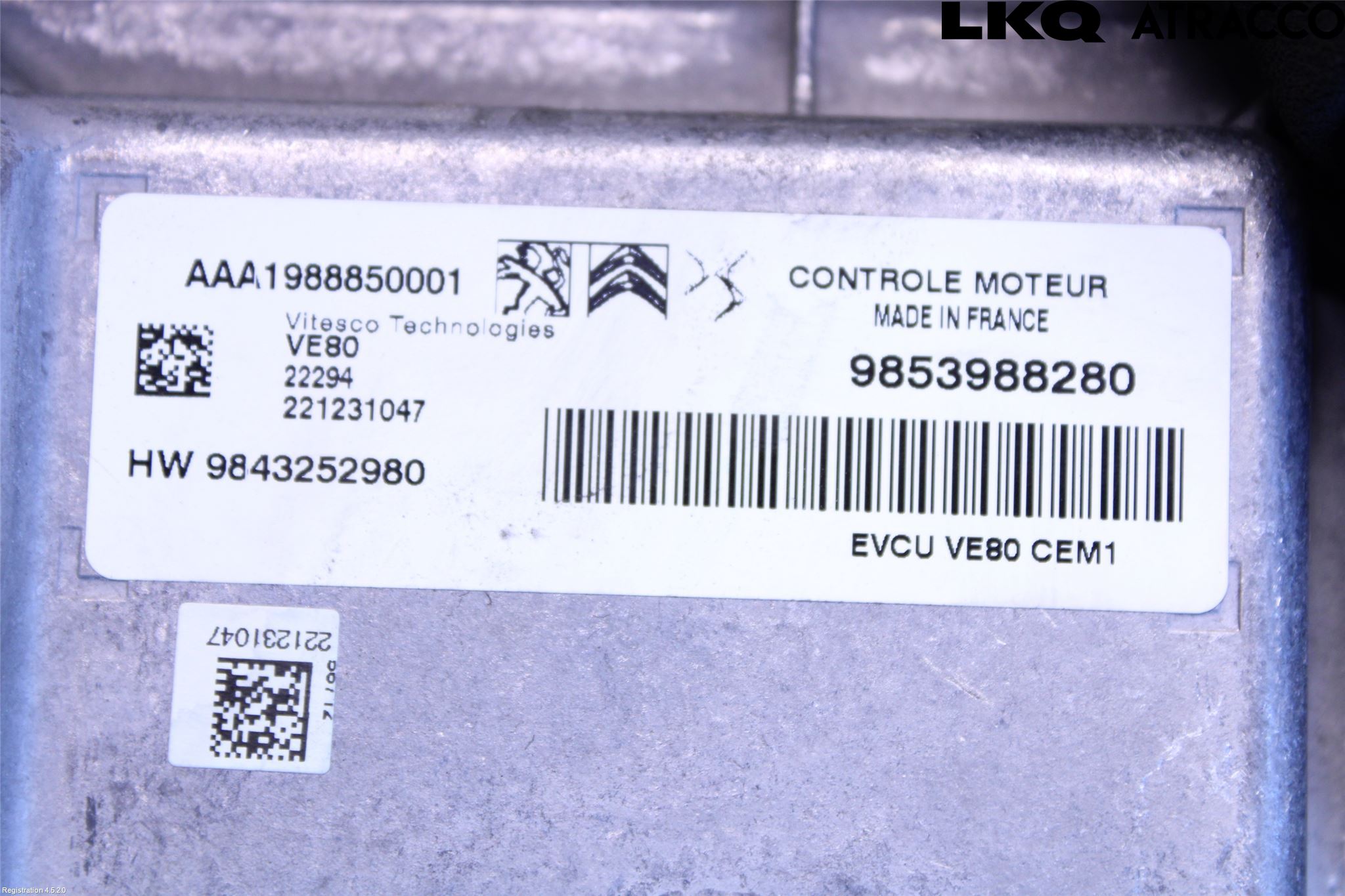 Opel CORSA F, CORSA-E 20- Styrenhet Elmotor