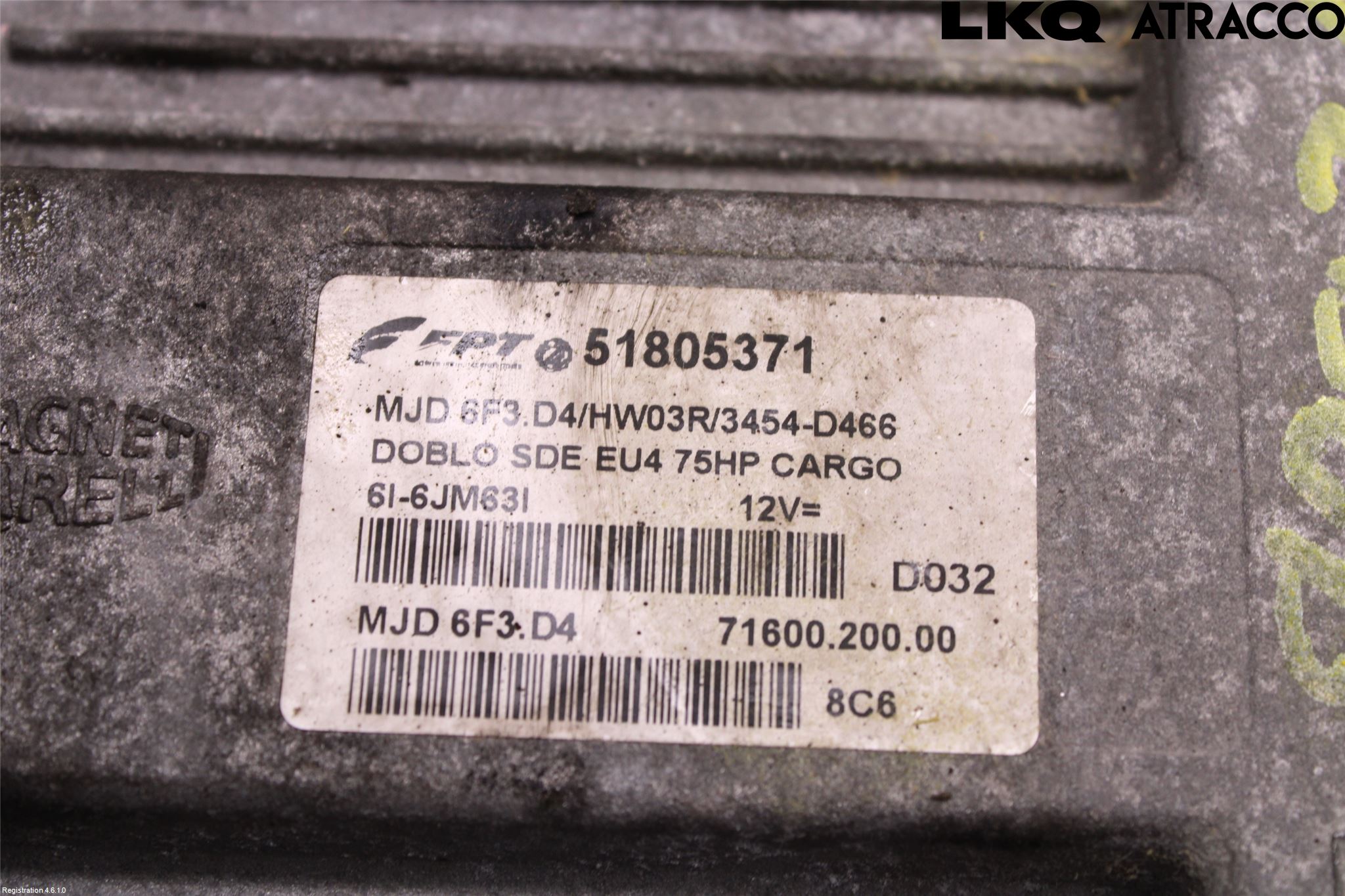 Fiat DOBLO CARGO Styrenhet Inspump Diesel