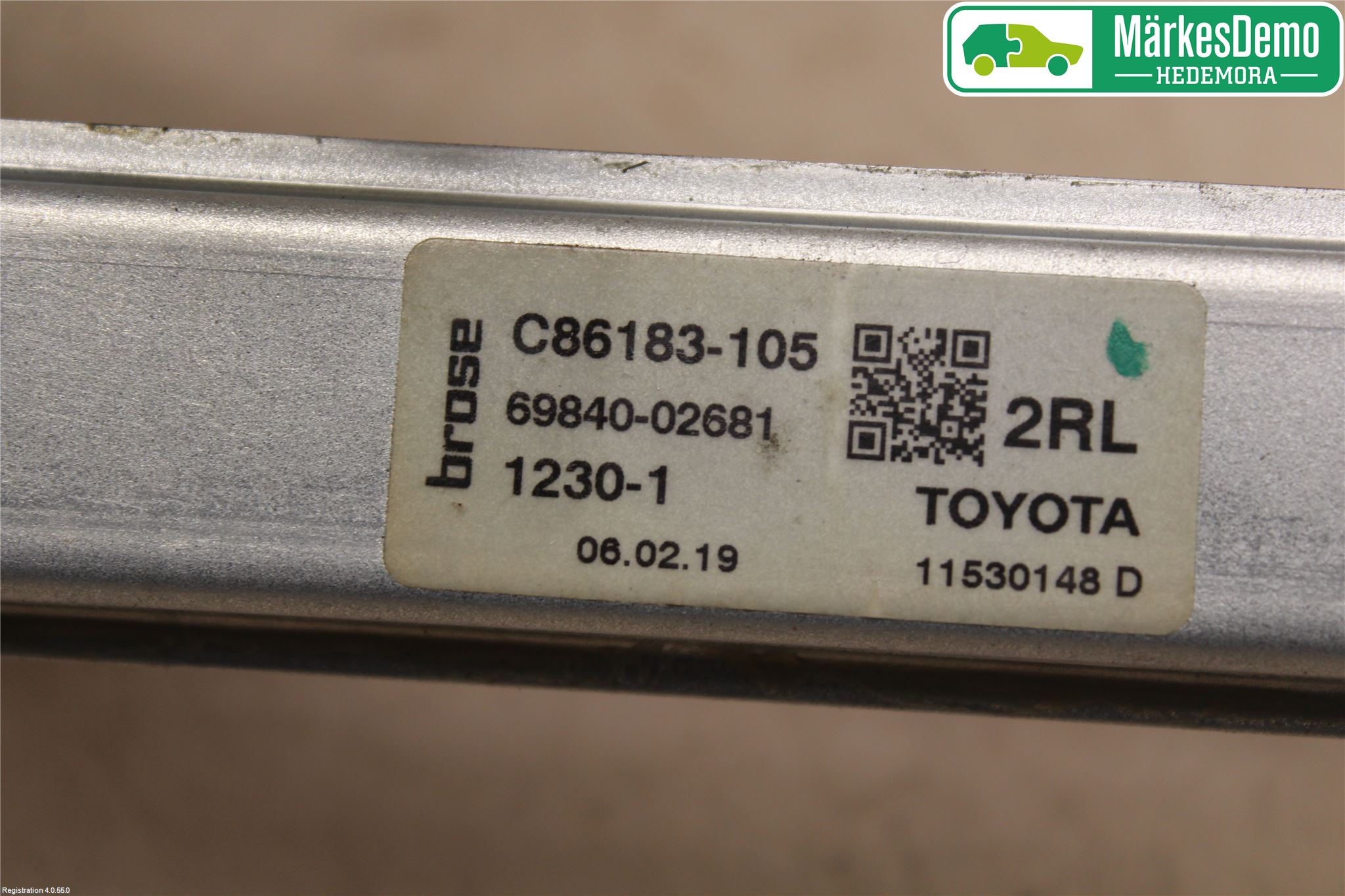 Toyota COROLLA 19- Fönsterhiss El Kompl