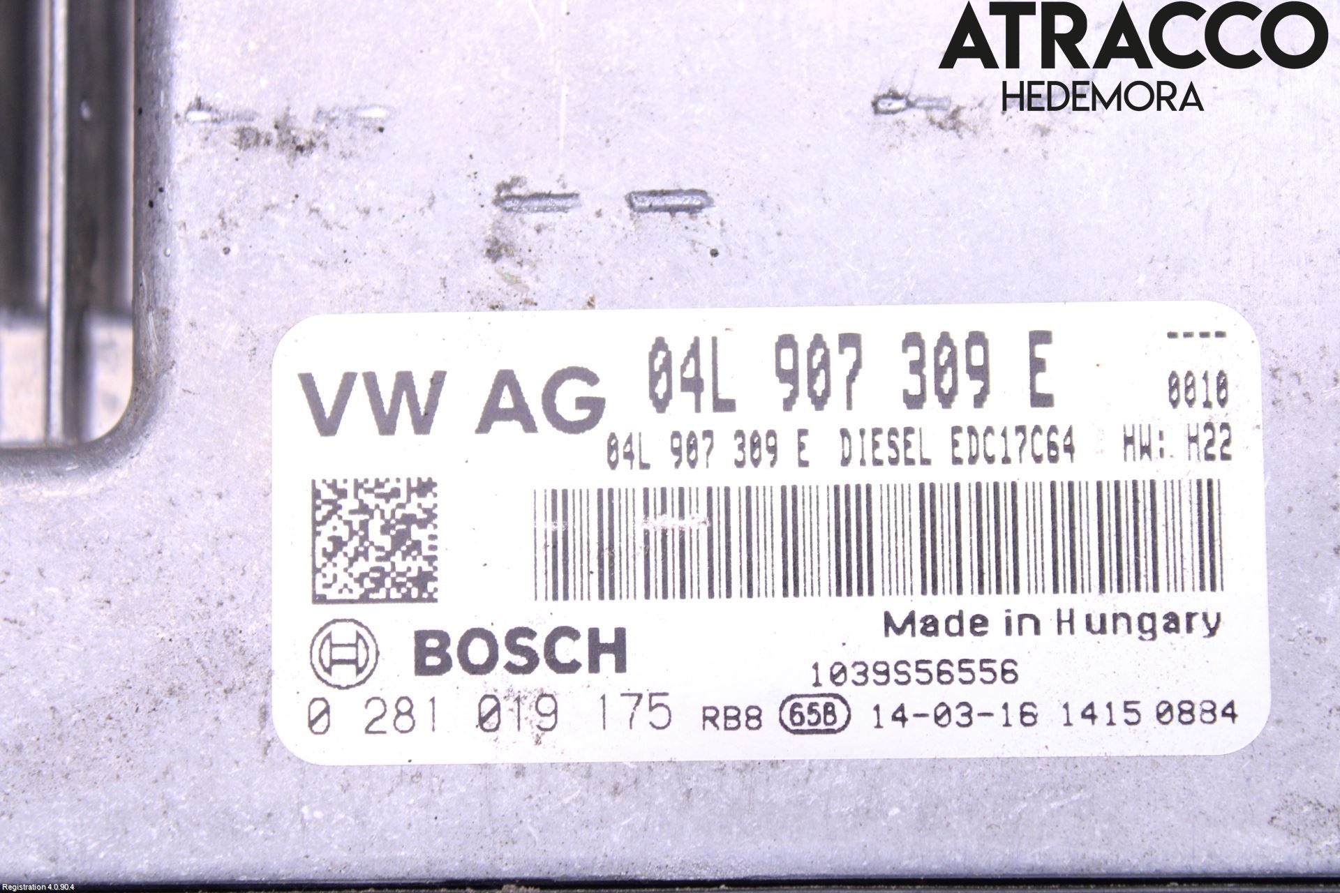 Volkswagen VW GOLF / E-GOLF VII 13-20 Styrenhet Inspump Diesel