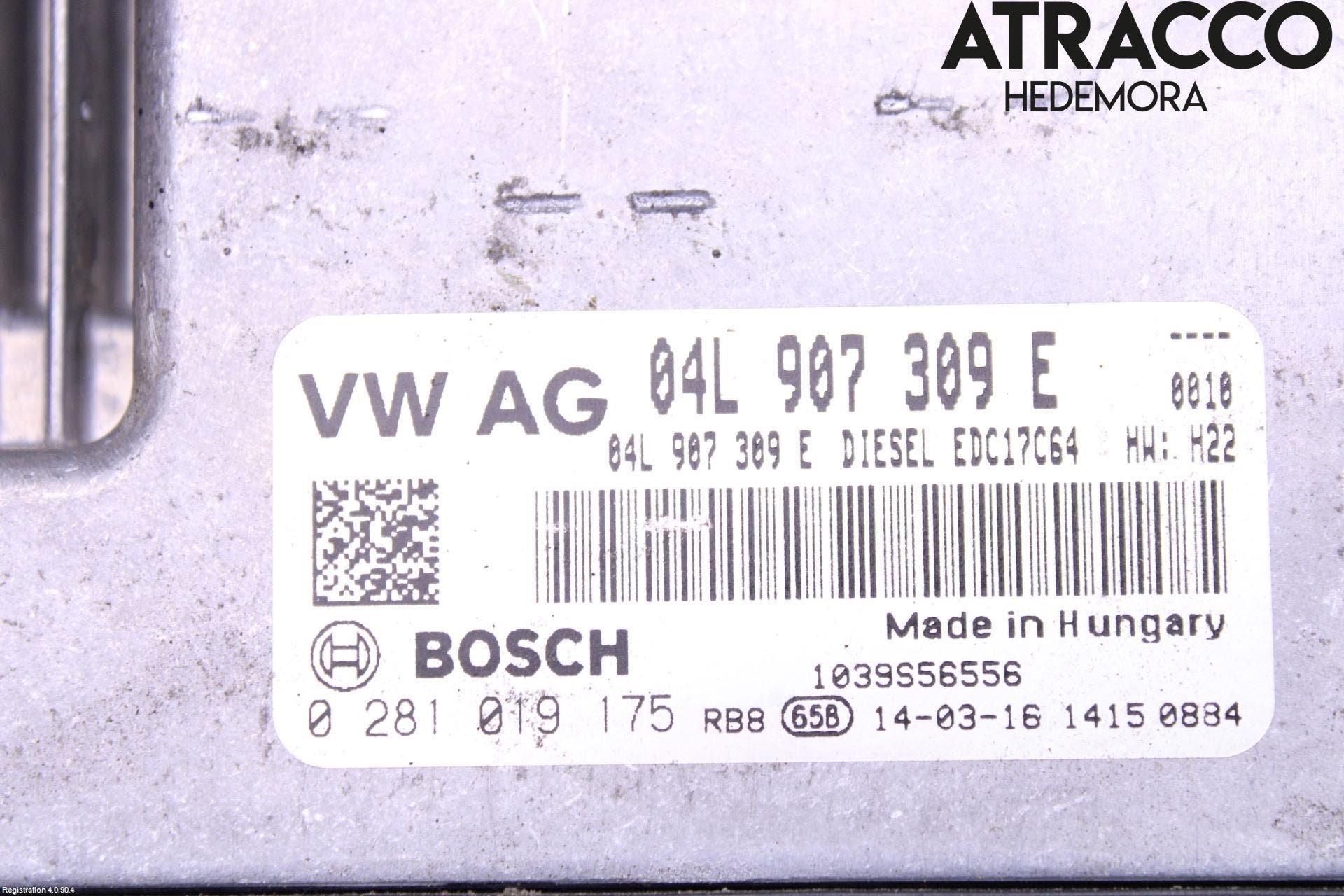 Volkswagen VW GOLF / E-GOLF VII 13-20 Styrenhet Inspump Diesel