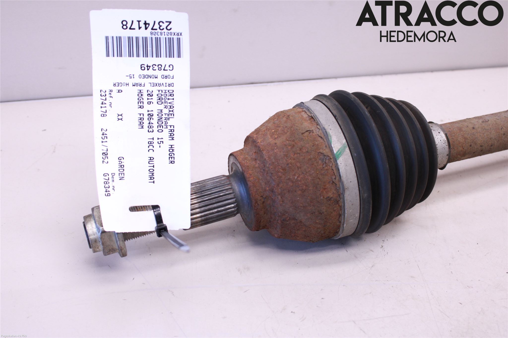 Ford MONDEO 15-22 Drivaxel Fram Höger