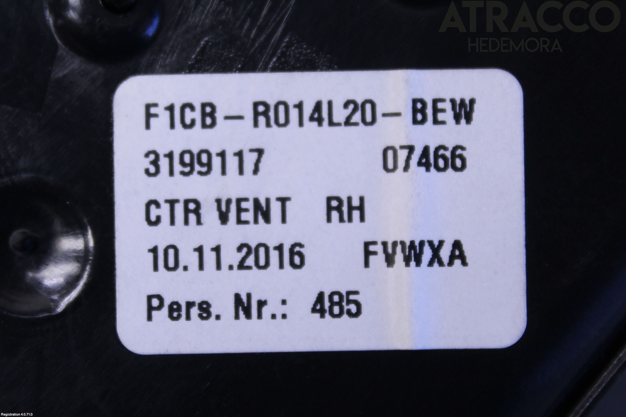 Ford KUGA 13-16 Defrosterkanal-Munstycke