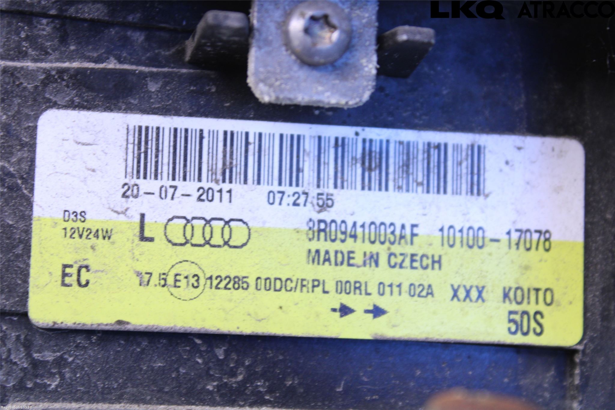 Audi Q5 09-16 Strålkastare Vänster