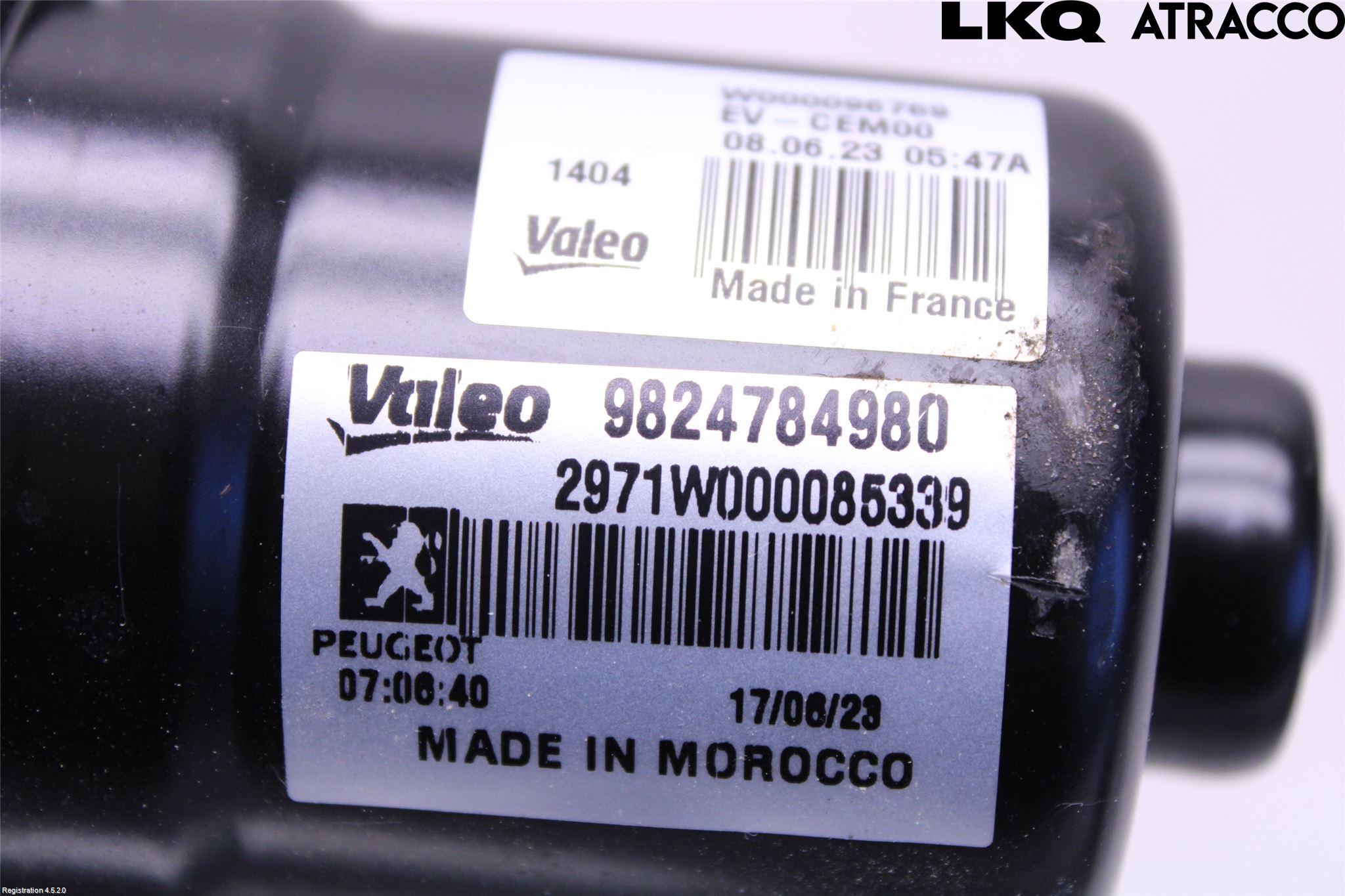 Peugeot 2008/E-2008 20- Torkarmekanism Vindruta