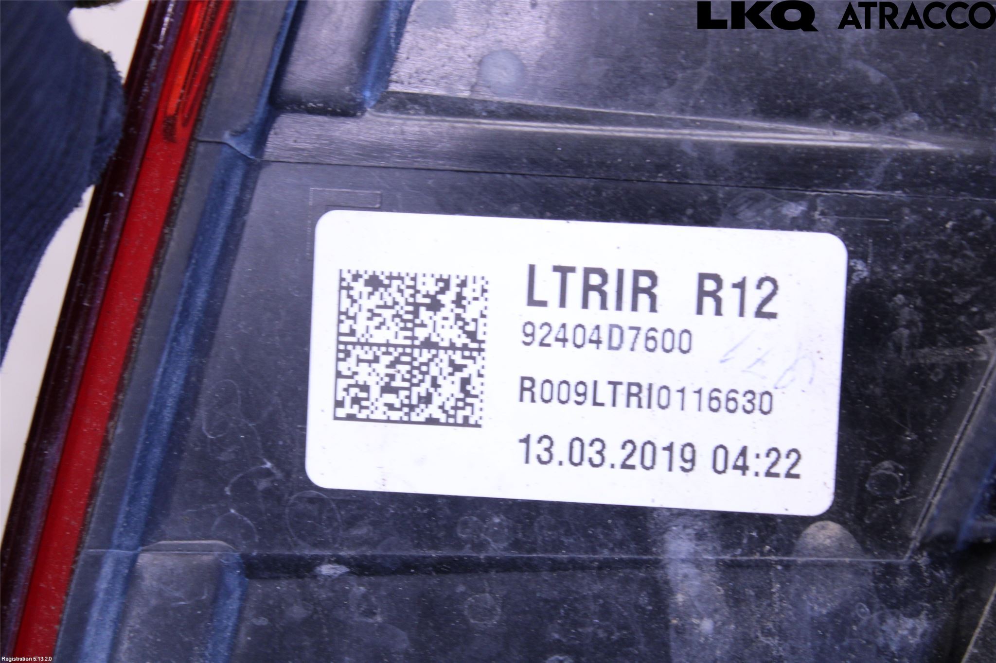 Hyundai TUCSON 05- Bakljus Lucka Hö