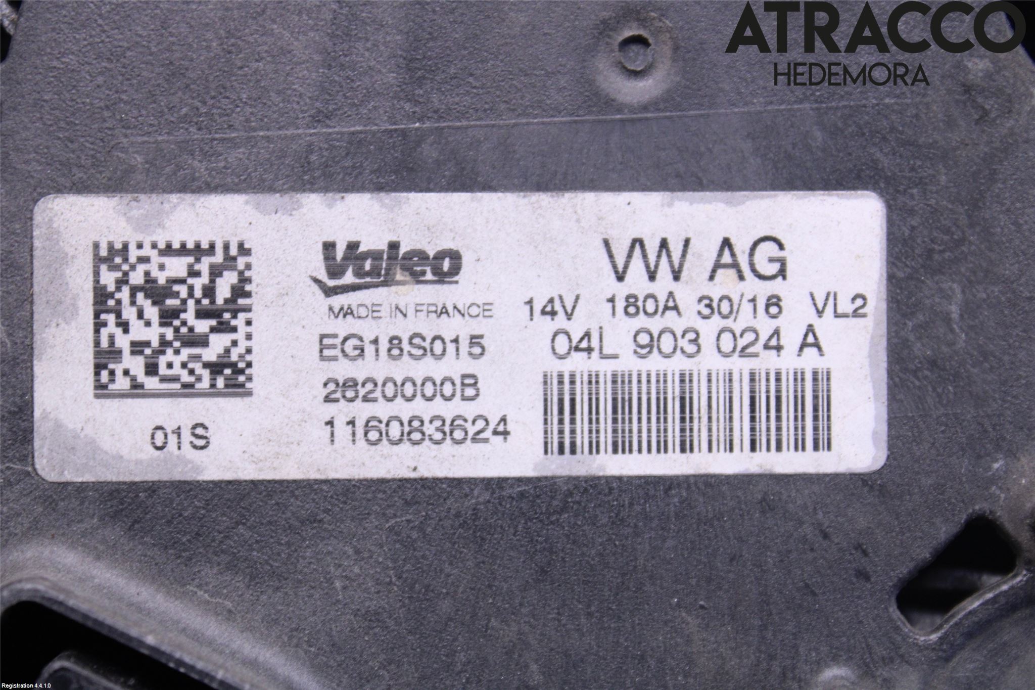 Audi A4/S4 B9 16-19 Generator