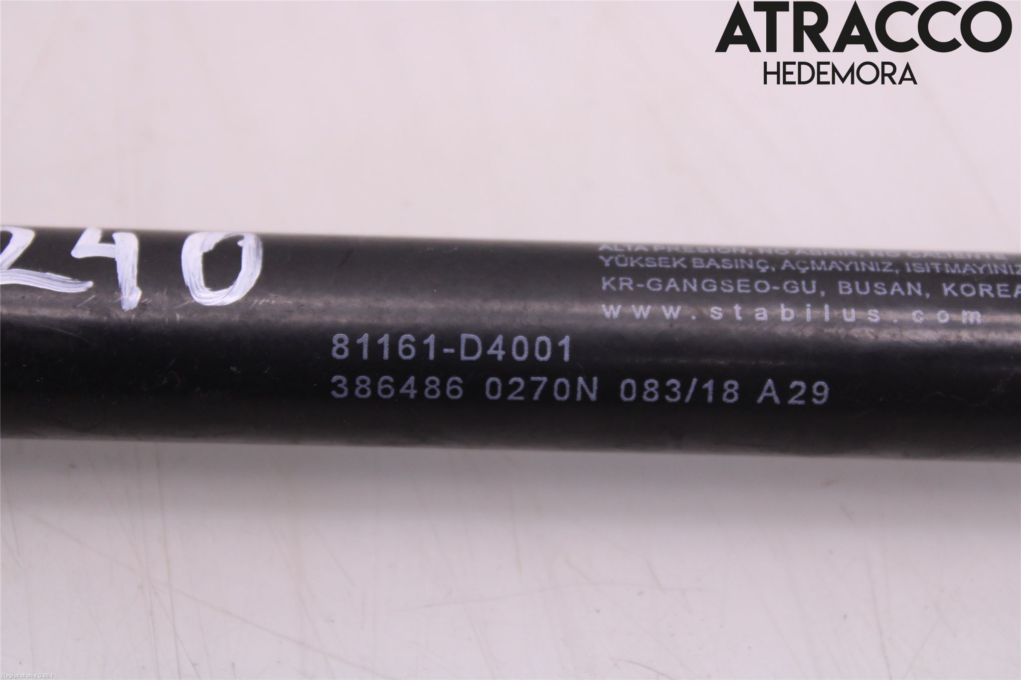 Kia OPTIMA 16-20 Gasfjäder Motorhuv