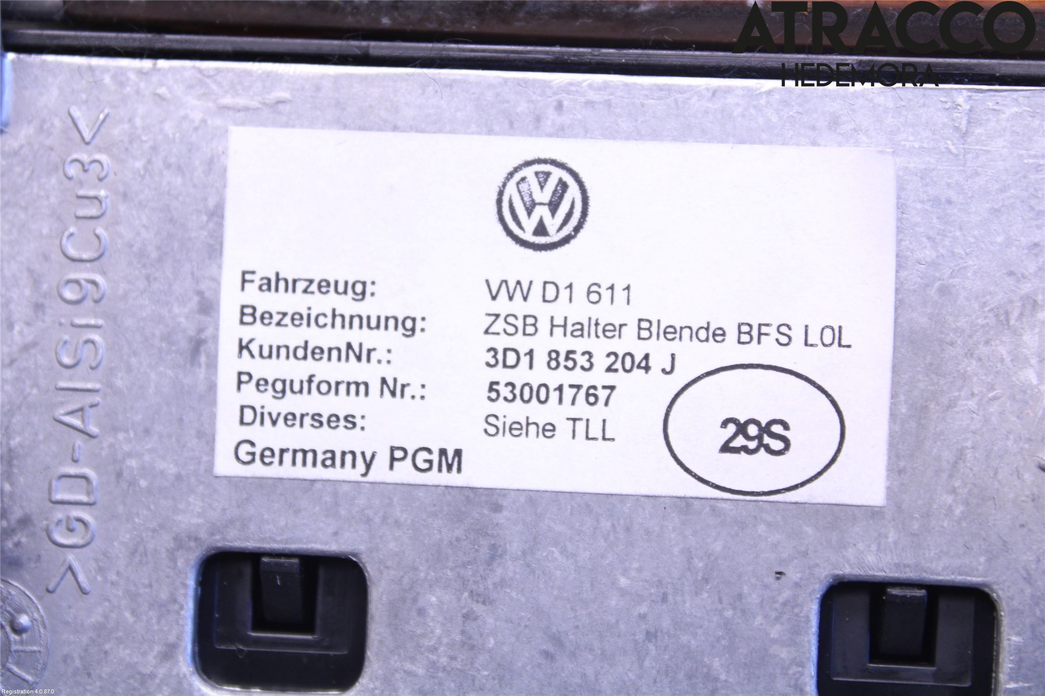 Volkswagen VW PHAETON Defrosterkanal-Munstycke