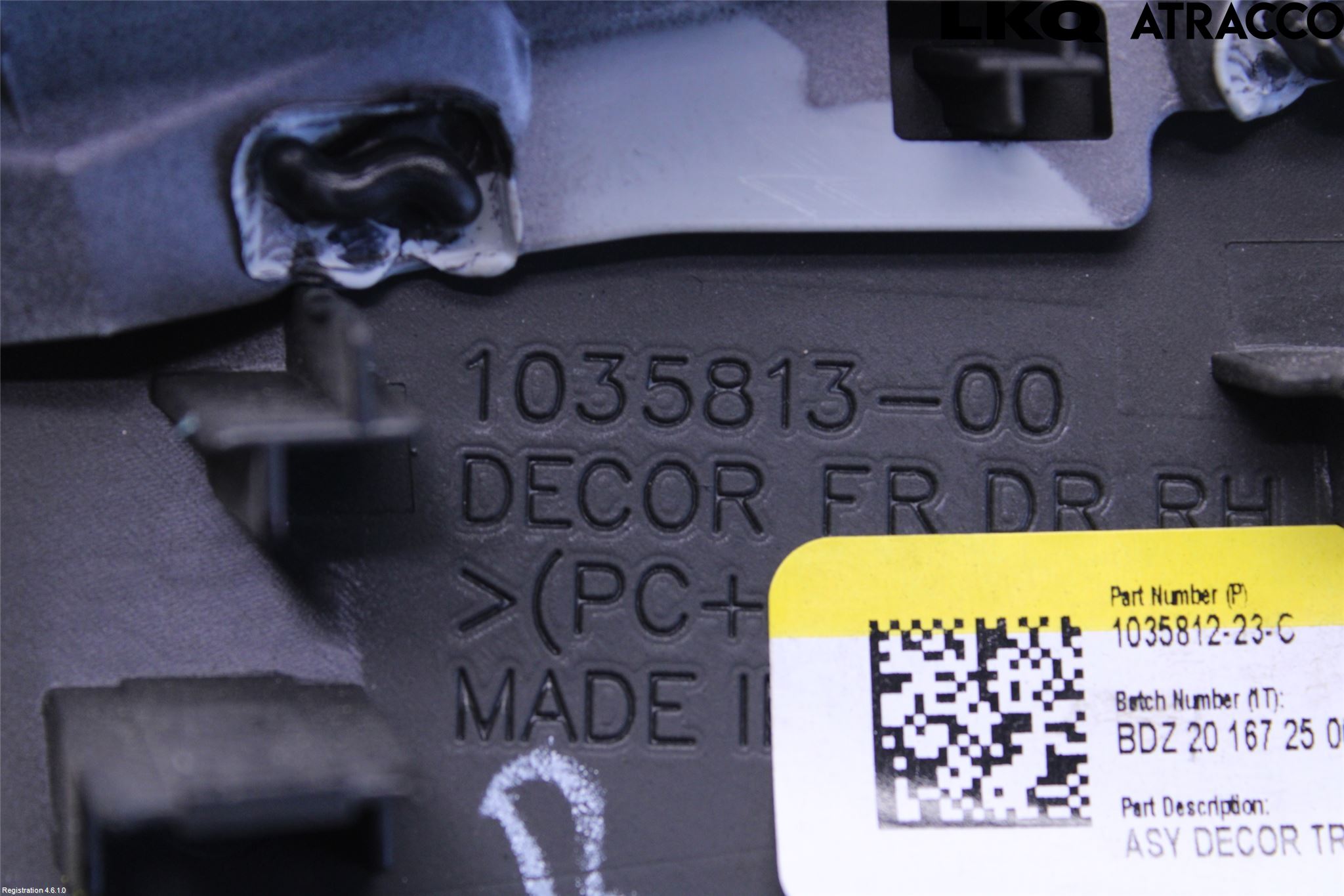 Tesla MODEL X 16- Dörr Dekorlist Fram Hö