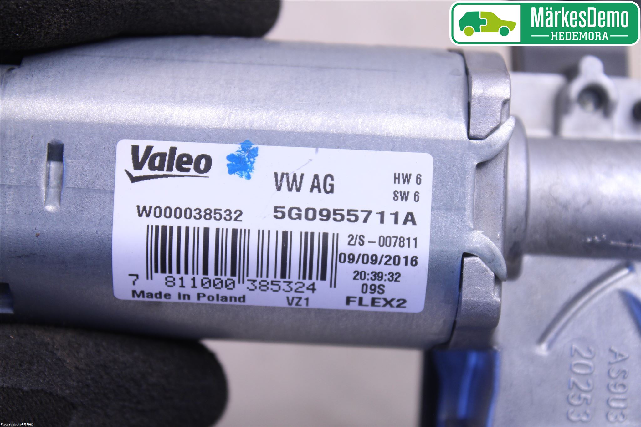 Volkswagen VW GOLF / E-GOLF VII 13-20 Torkarmotor Baklucka