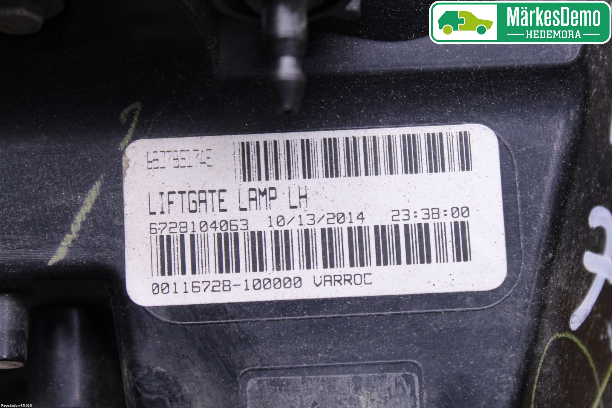 Fiat FREEMONT Bakljus Lucka Vä