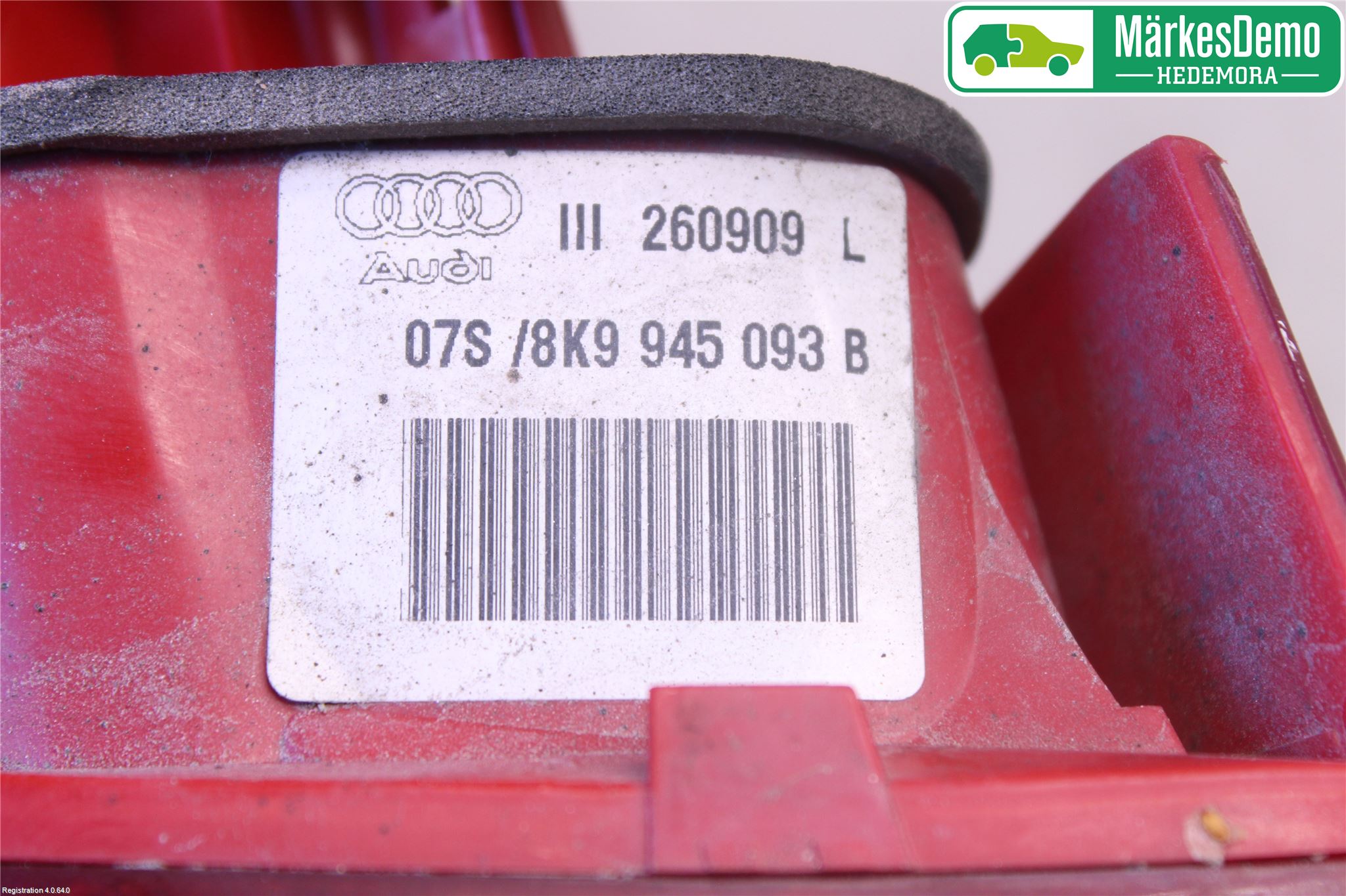 Audi A4 ALLROAD 09-16 Bakljus Lucka Vä