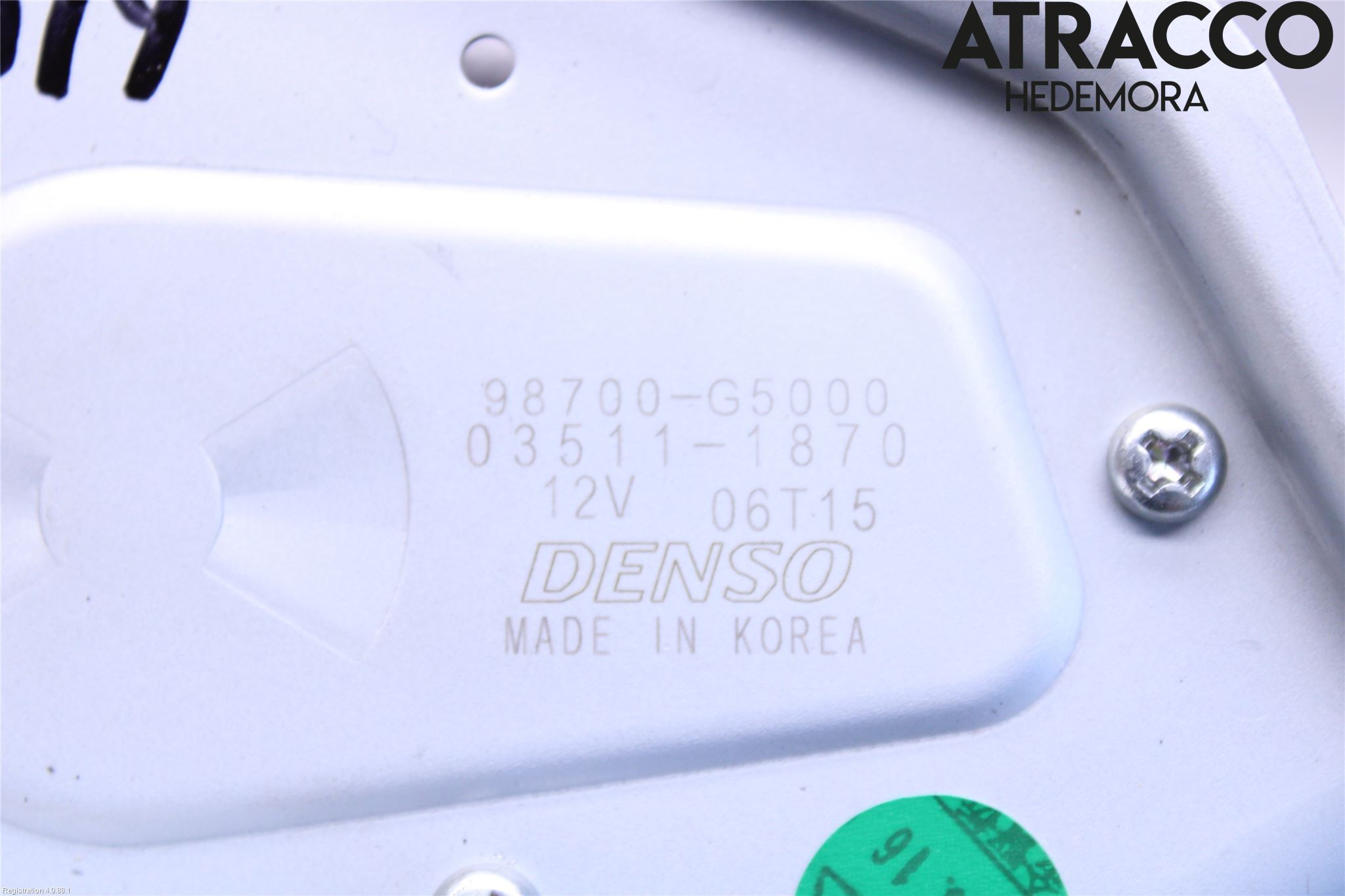 Kia NIRO (DE) 17-22 Torkarmotor Baklucka