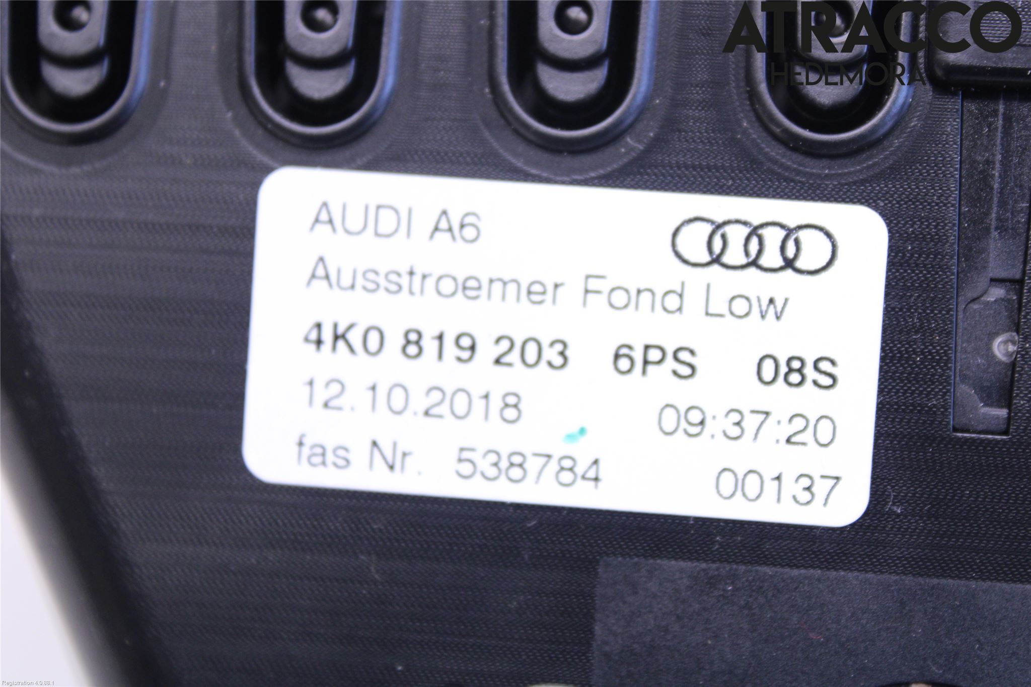 Audi A6 F2/C8 19- Defrosterkanal-Munstycke