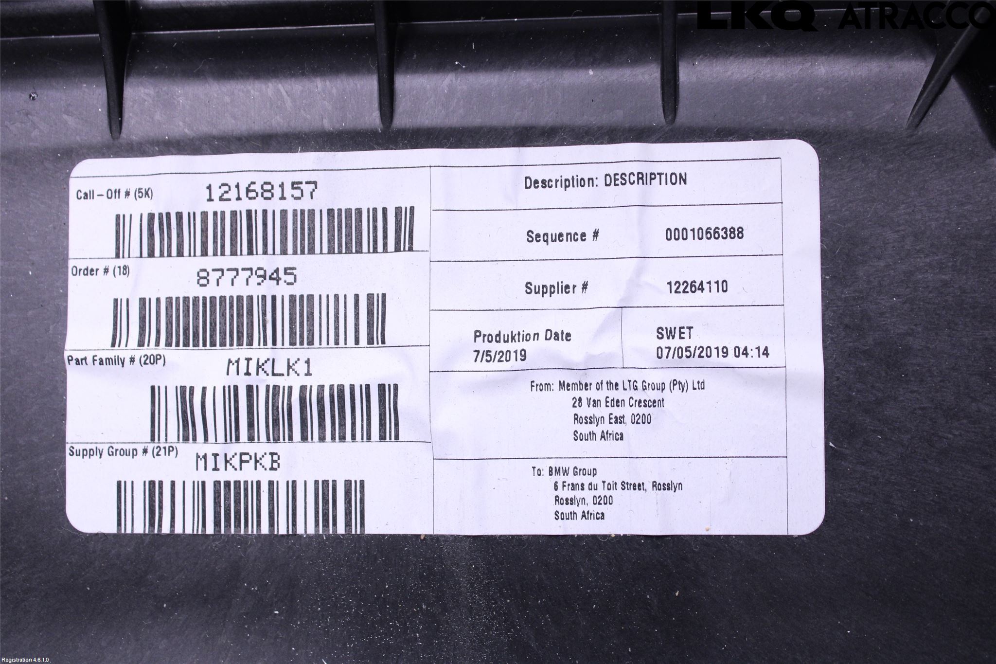 BMW X3 G01 18- Inr Tunnelfack