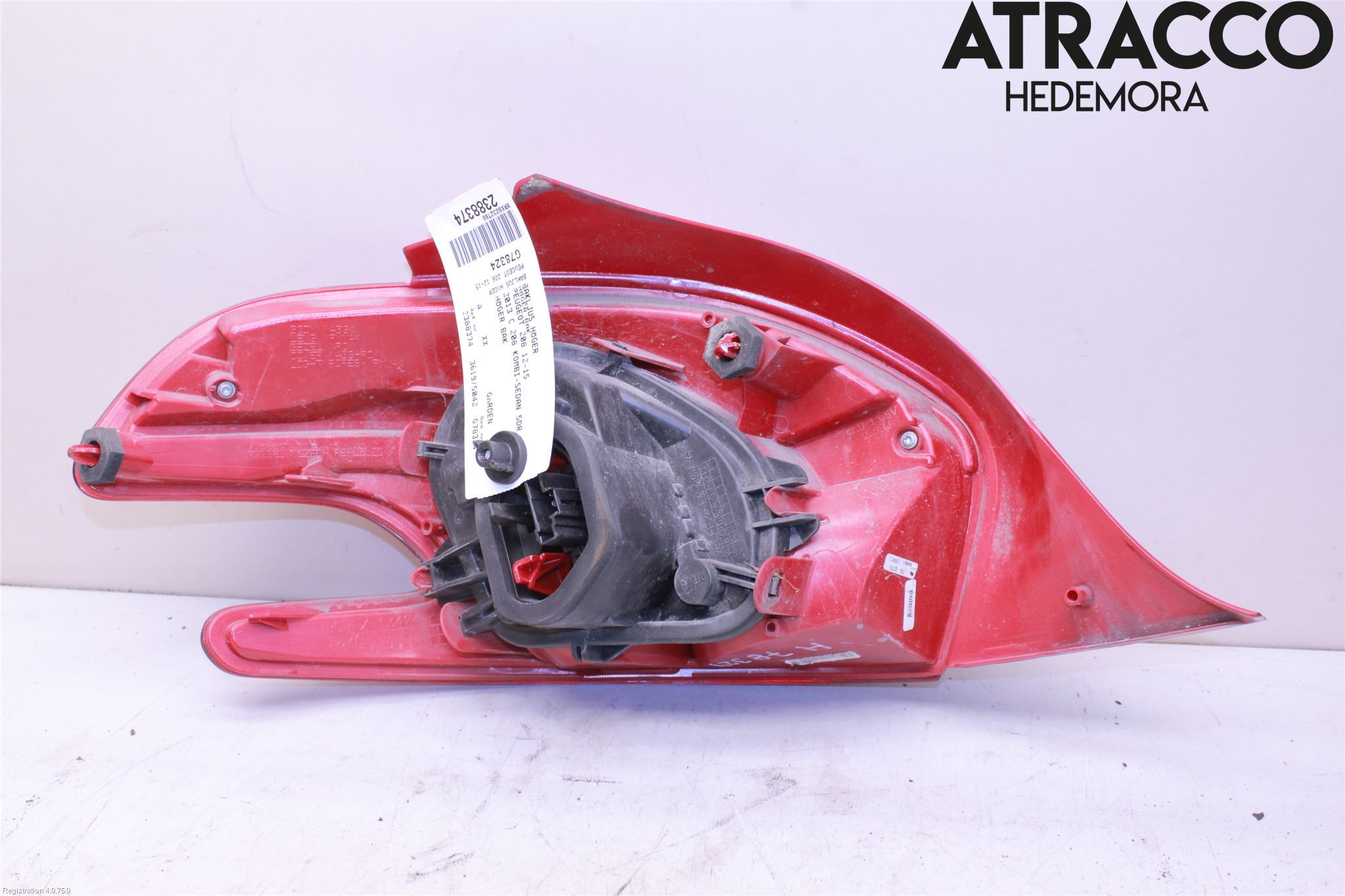 Peugeot 208 12-15 Bakljus Höger