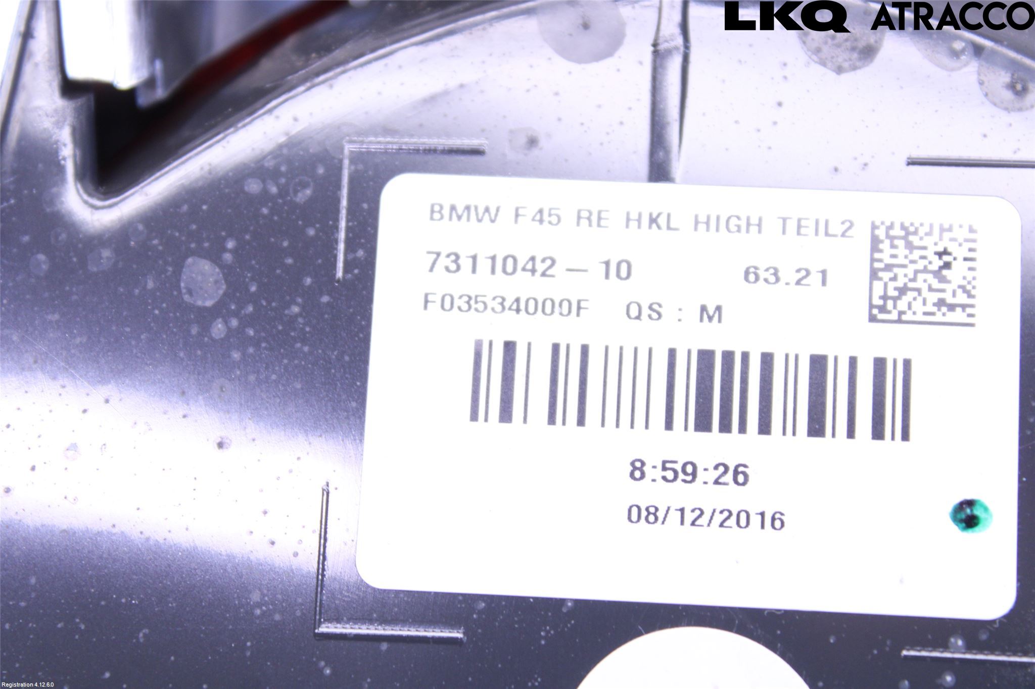 BMW 2 F45 Active Tourer 14-21 Bakljus Lucka Hö