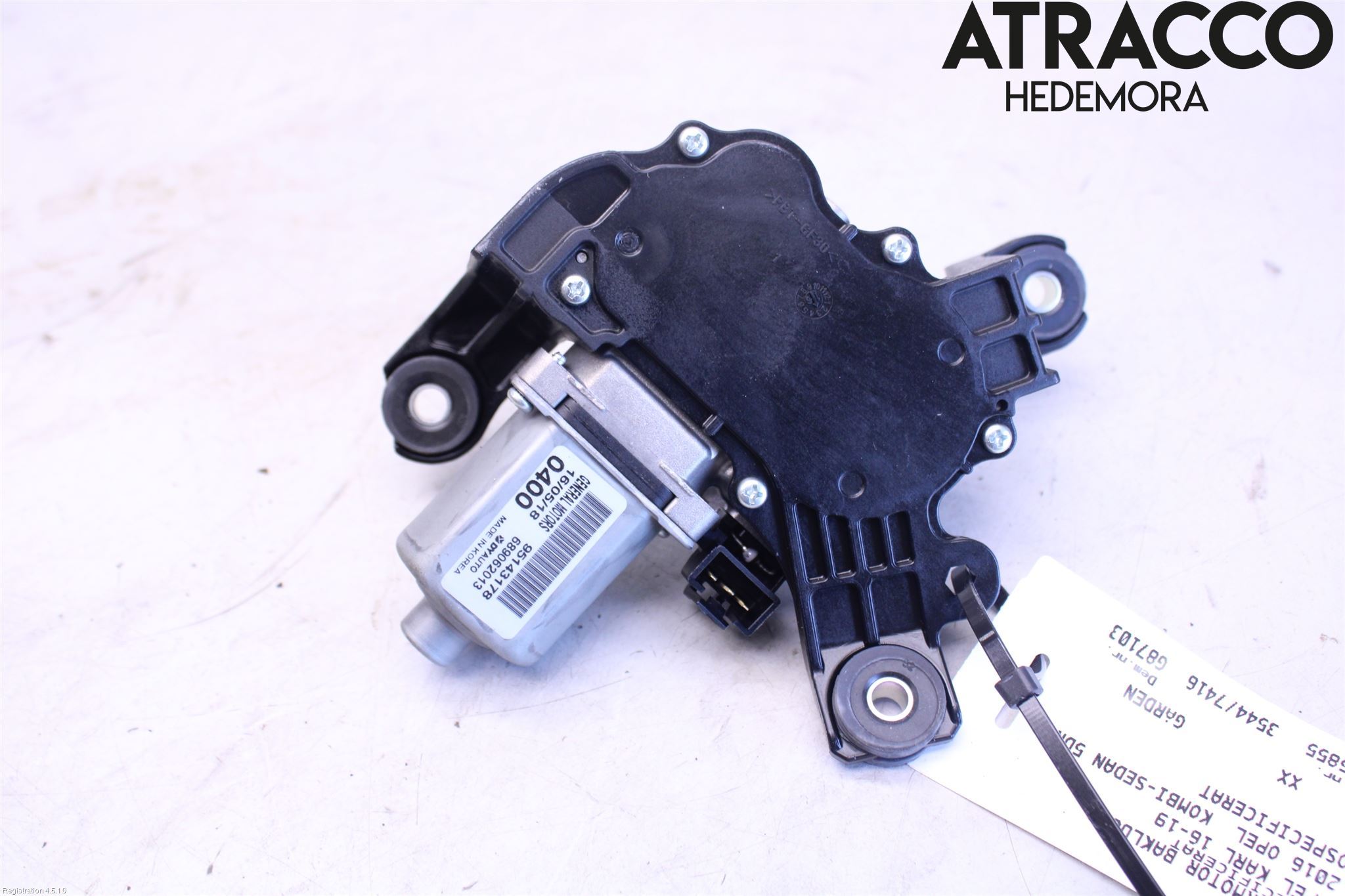 Opel KARL 16-19 Torkarmotor Baklucka