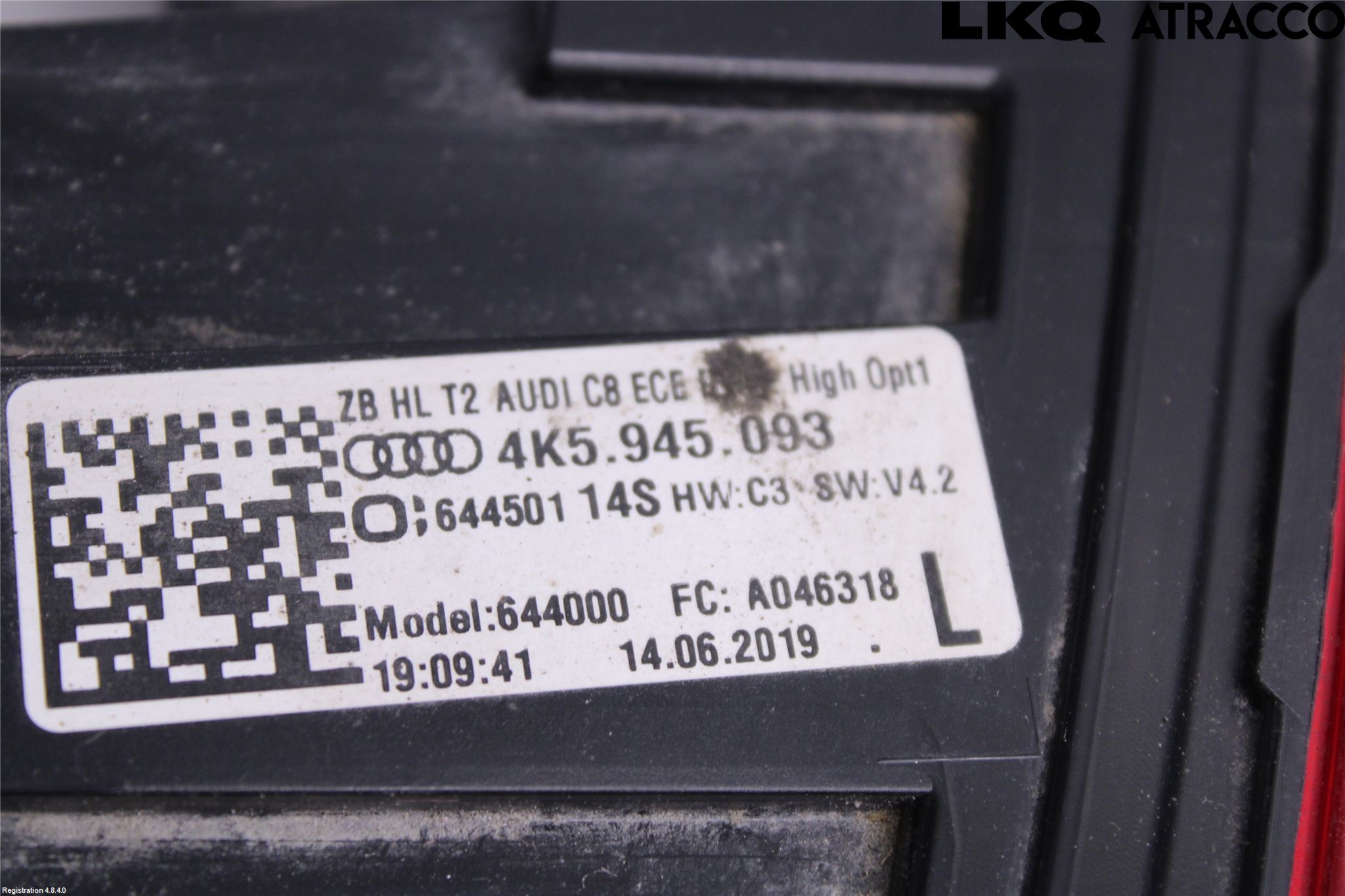 Audi A6 F2/C8 19- Bakljus Lucka Vä