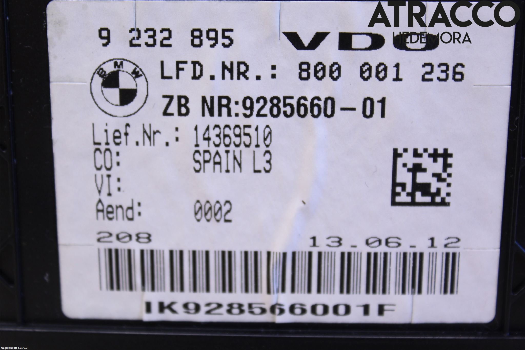 BMW 3 F30/F31/F80 12-19 Instrument Komb