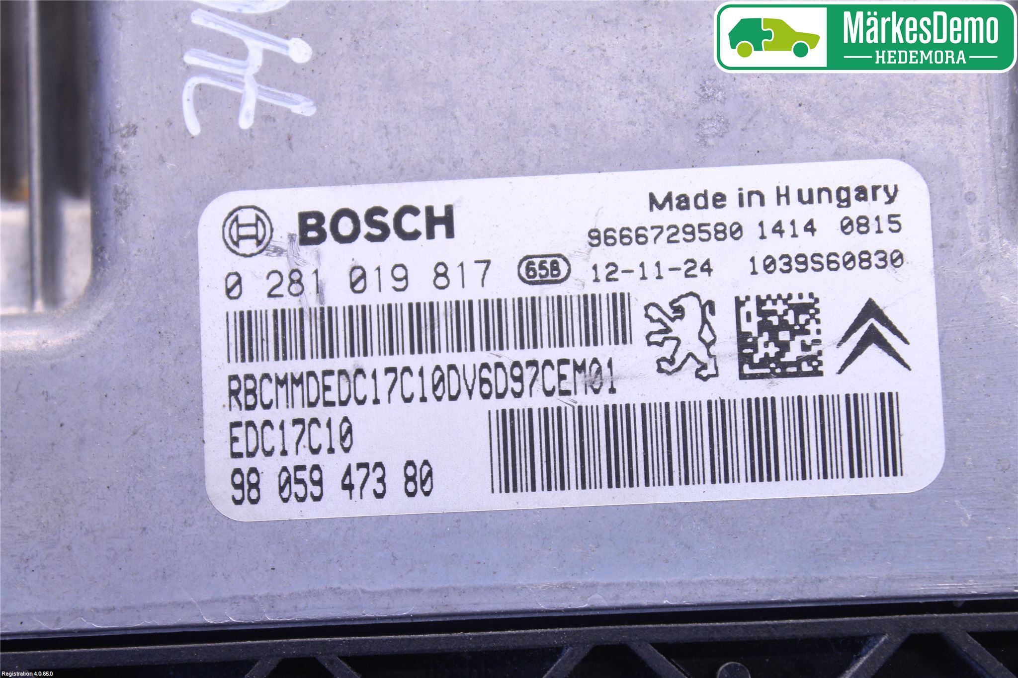 Citroen C3 PICASSO Styrenhet Inspump Diesel