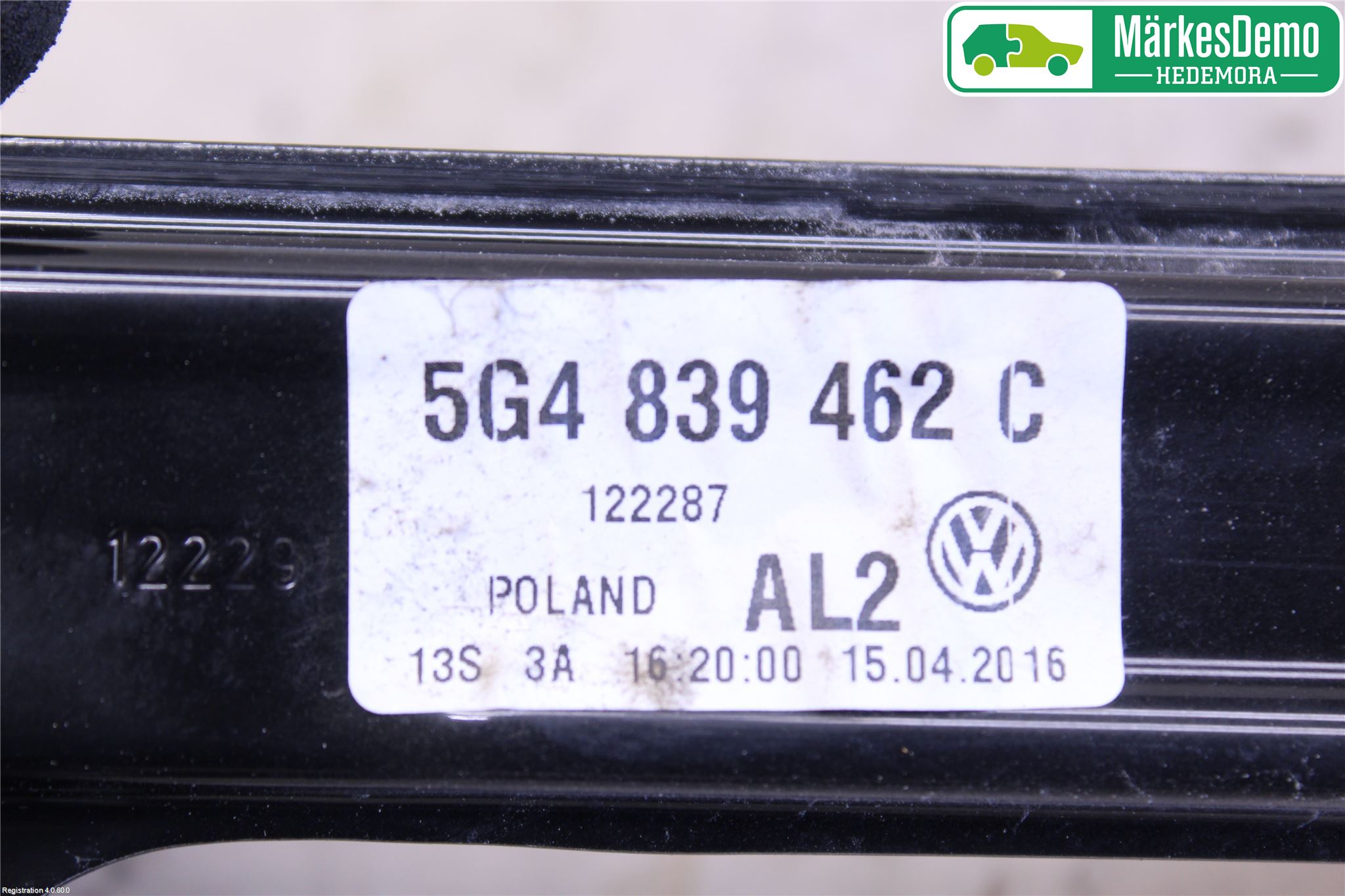 Volkswagen VW GOLF / E-GOLF VII 13-20 Fönsterhiss El Kompl
