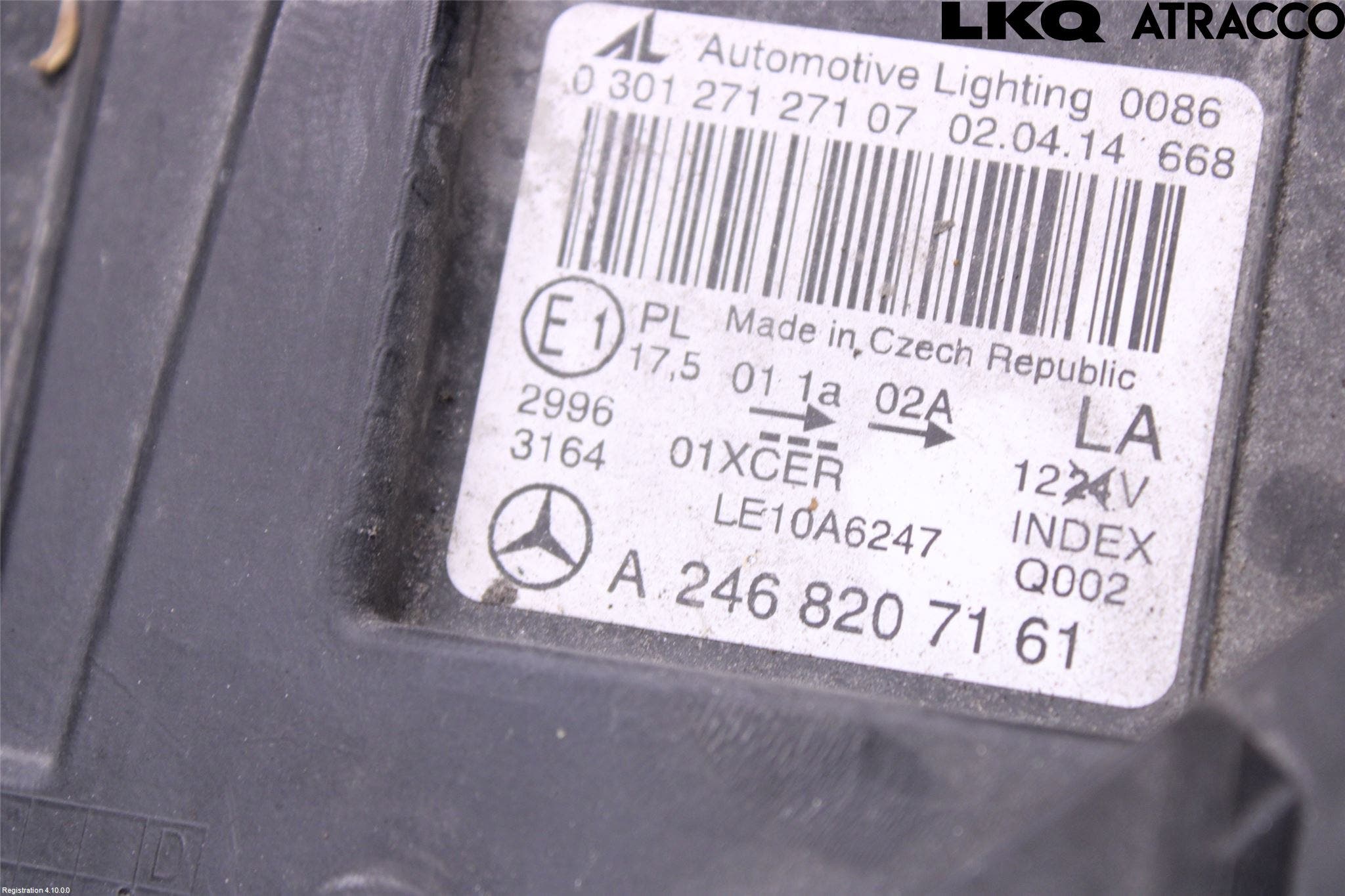 Mercedes-Benz MB B-KLASS (W246/W242) 12-19 Strålkastare Vänster