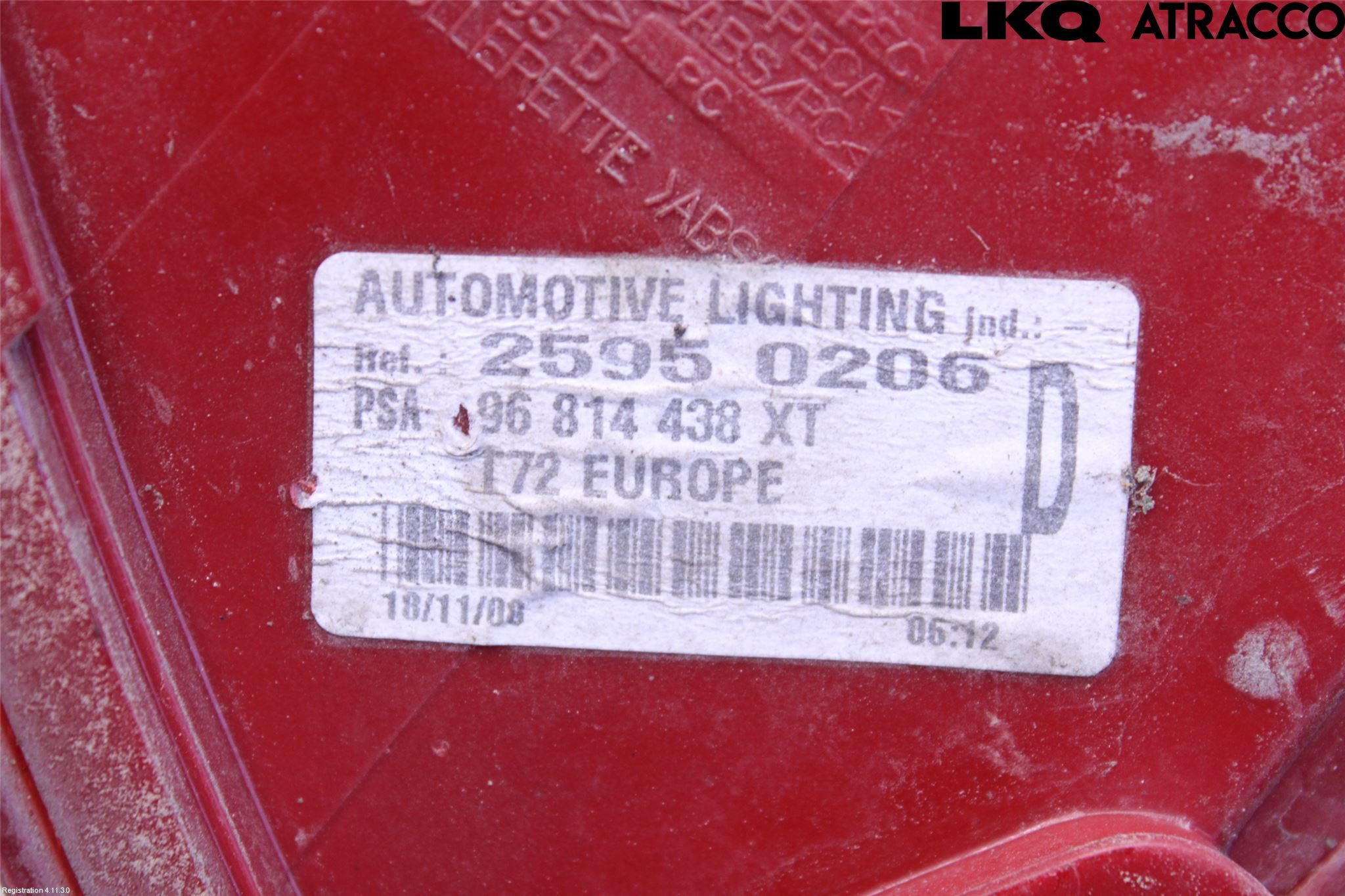 Peugeot 308 08-13 Bakljus Höger