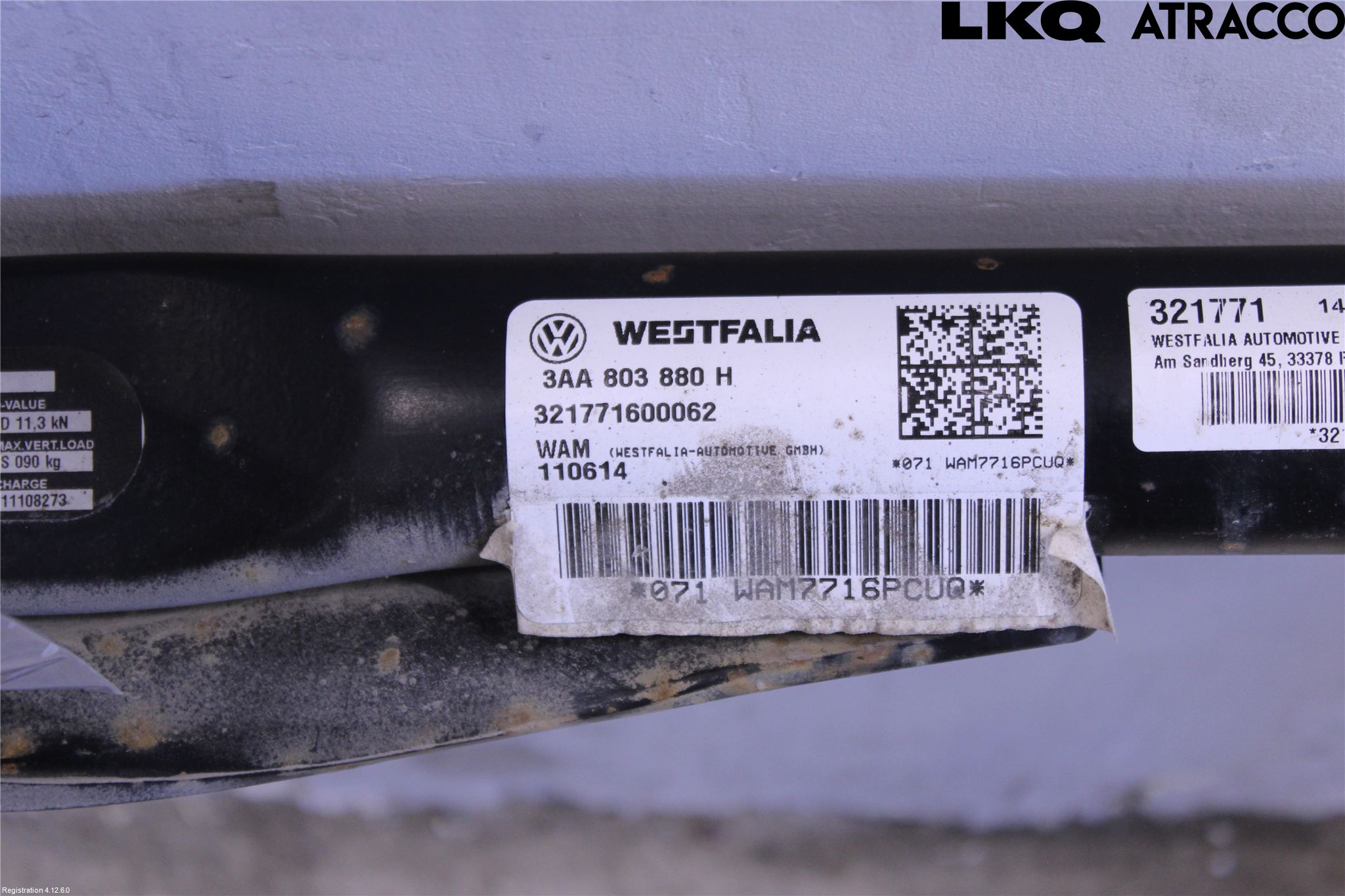 Volkswagen VW PASSAT 11-14 Dragkrok