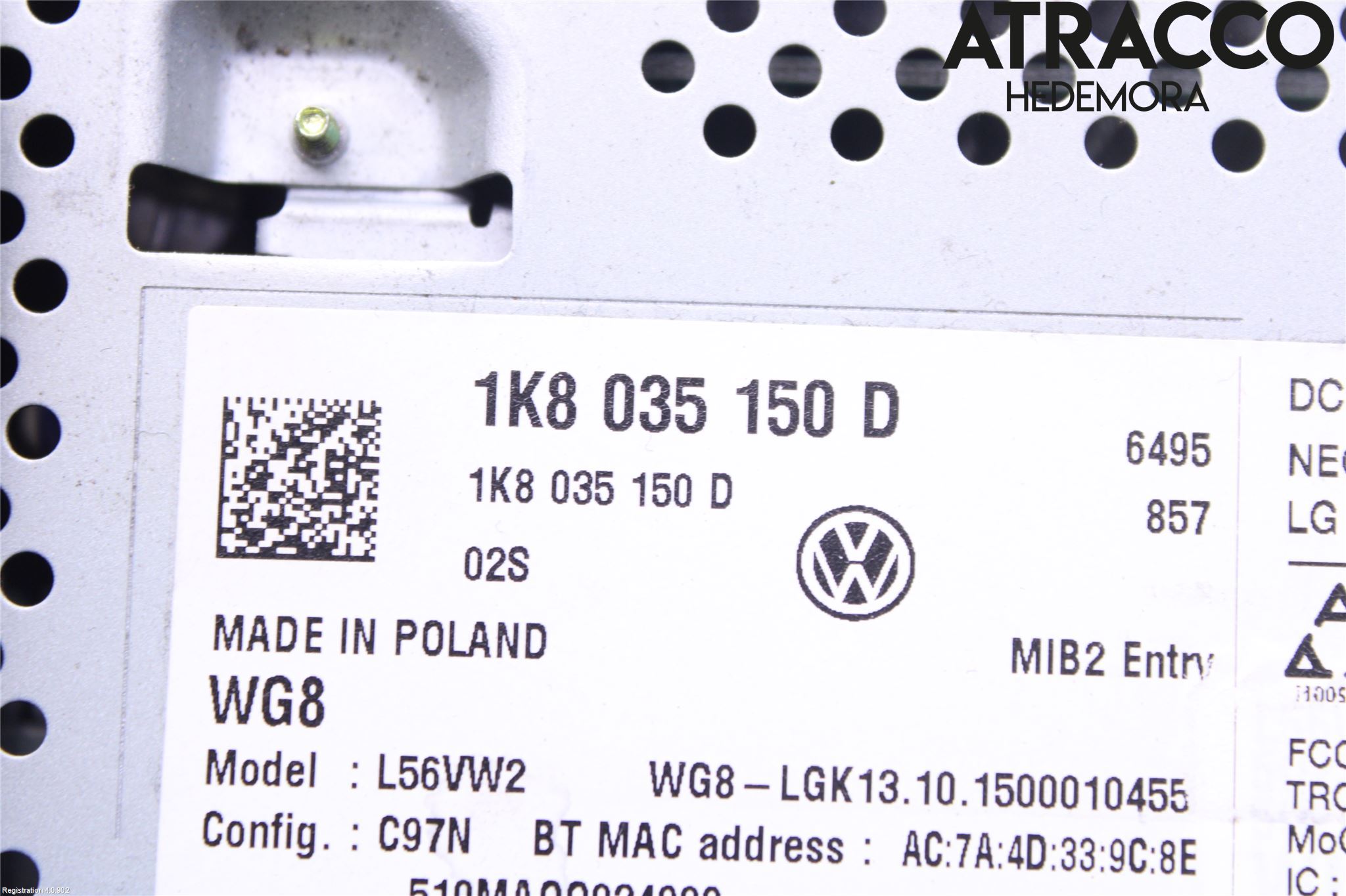 Volkswagen VW CADDY 16-20 Cd Radio - Multimediapanel