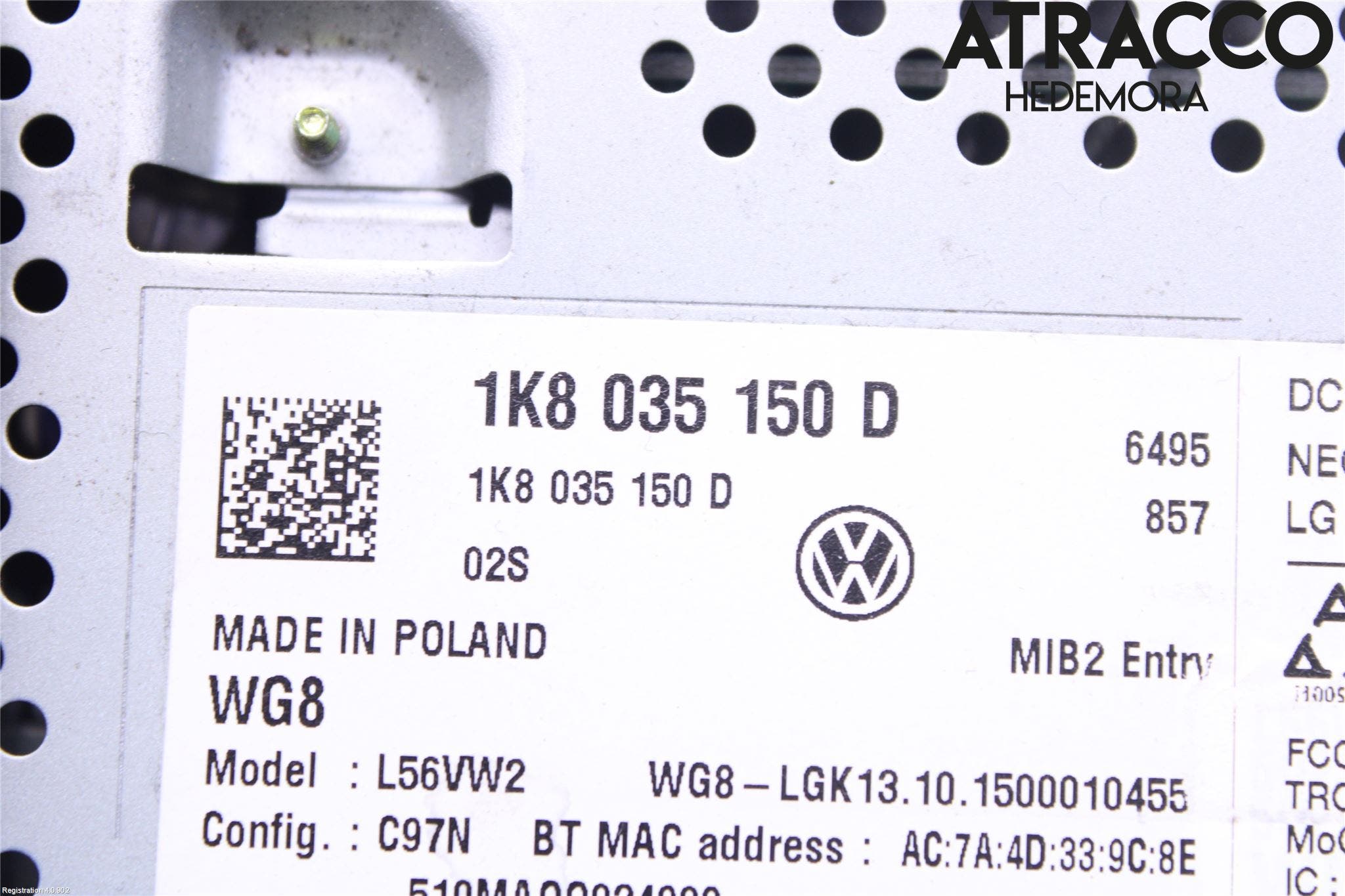 Volkswagen VW CADDY 16-20 Cd Radio - Multimediapanel