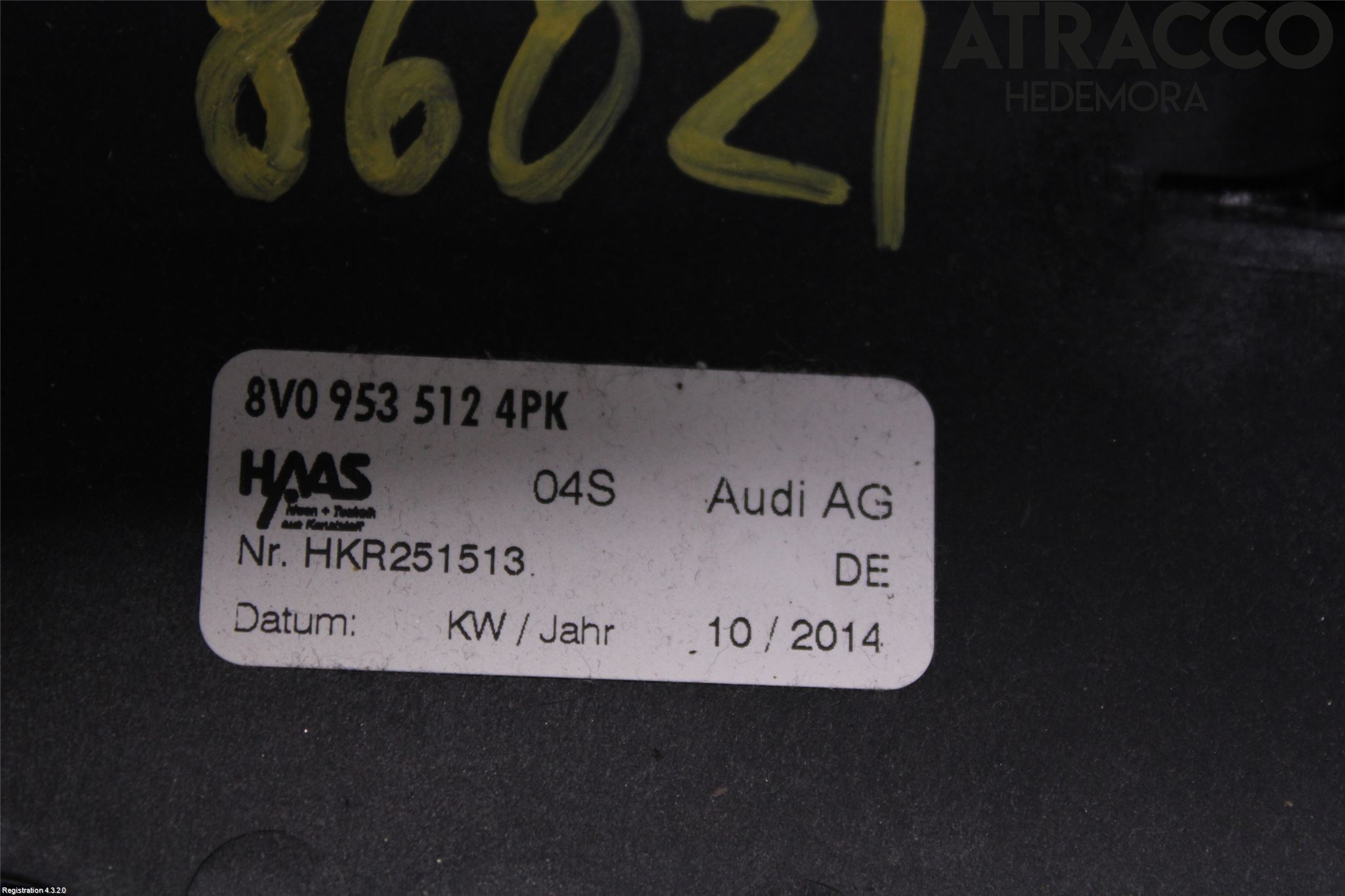 Audi A3/S3 8V 13-20 Rattkåpa-Kåpor