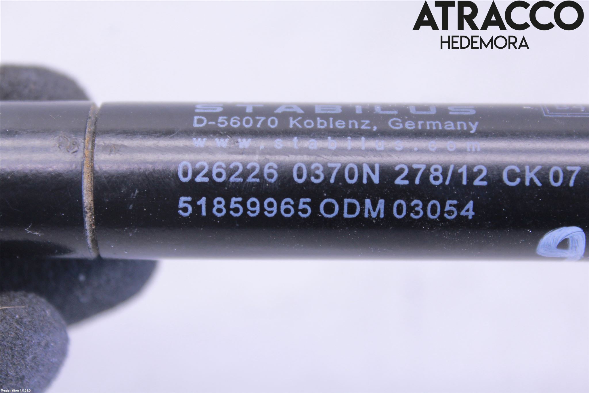 Fiat 500 07- Gasfjäder Baklucka