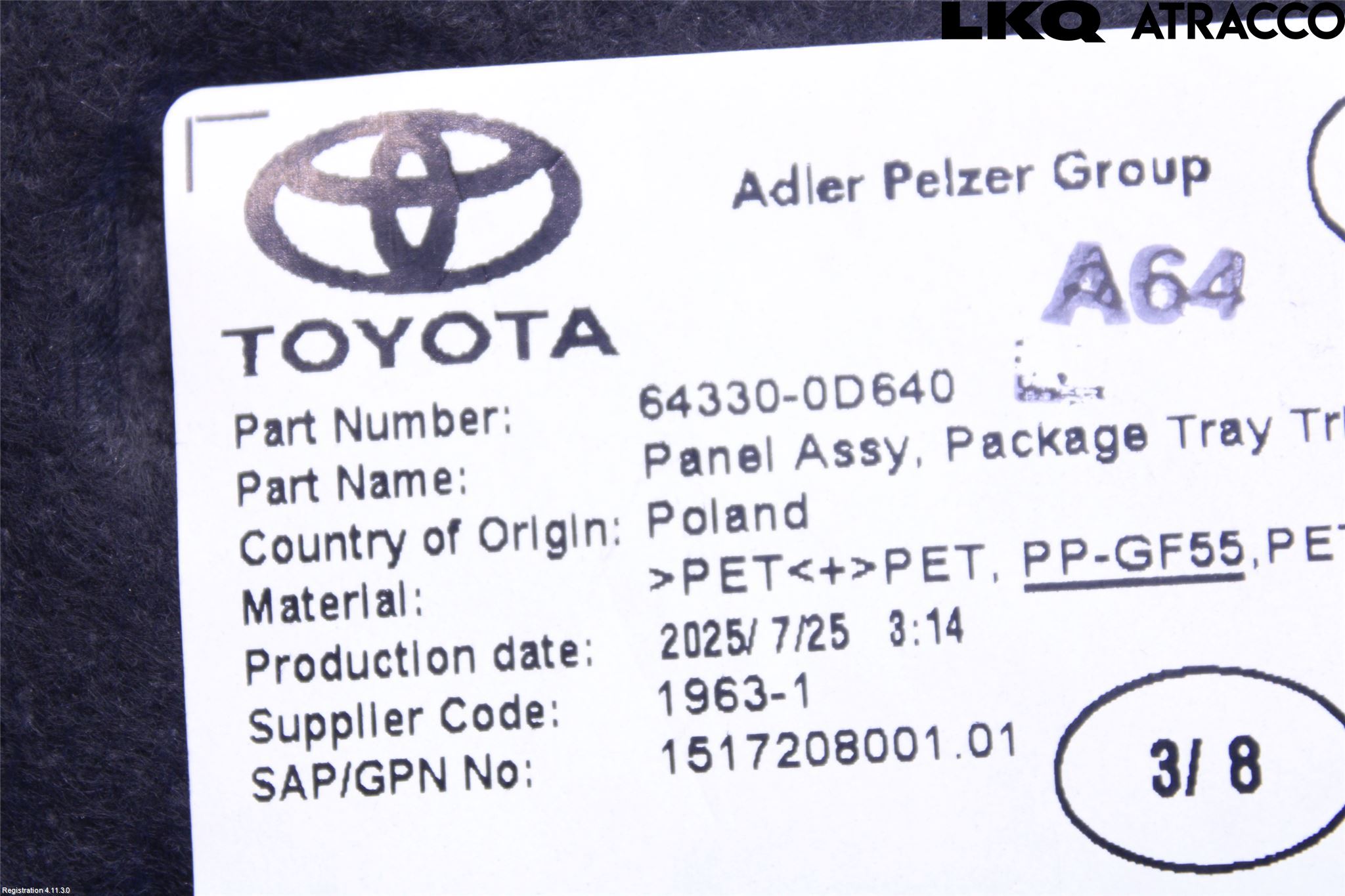 Toyota YARIS XP21 20- Hatthylla