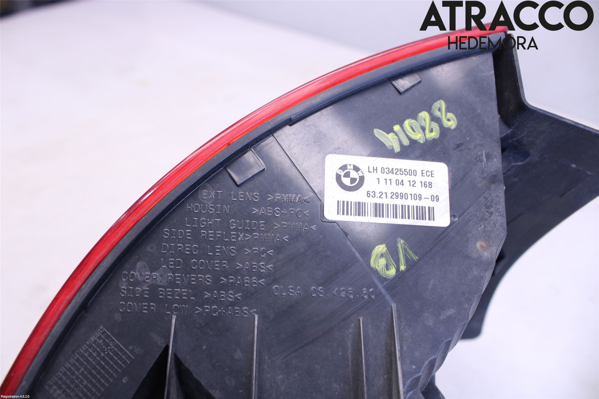 BMW X1 E84 10-15 Bakljus Vänster