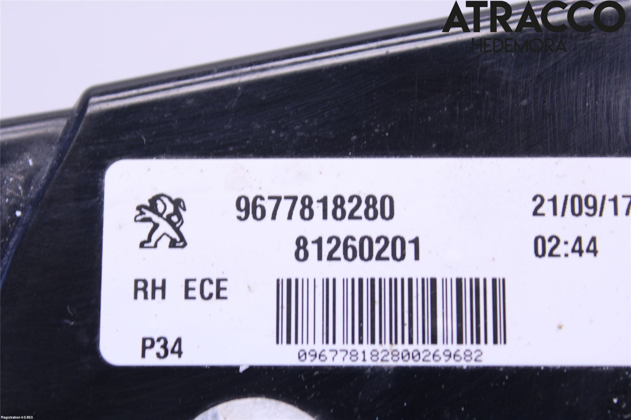 Peugeot 308 14-21 Bakljus Lucka Hö