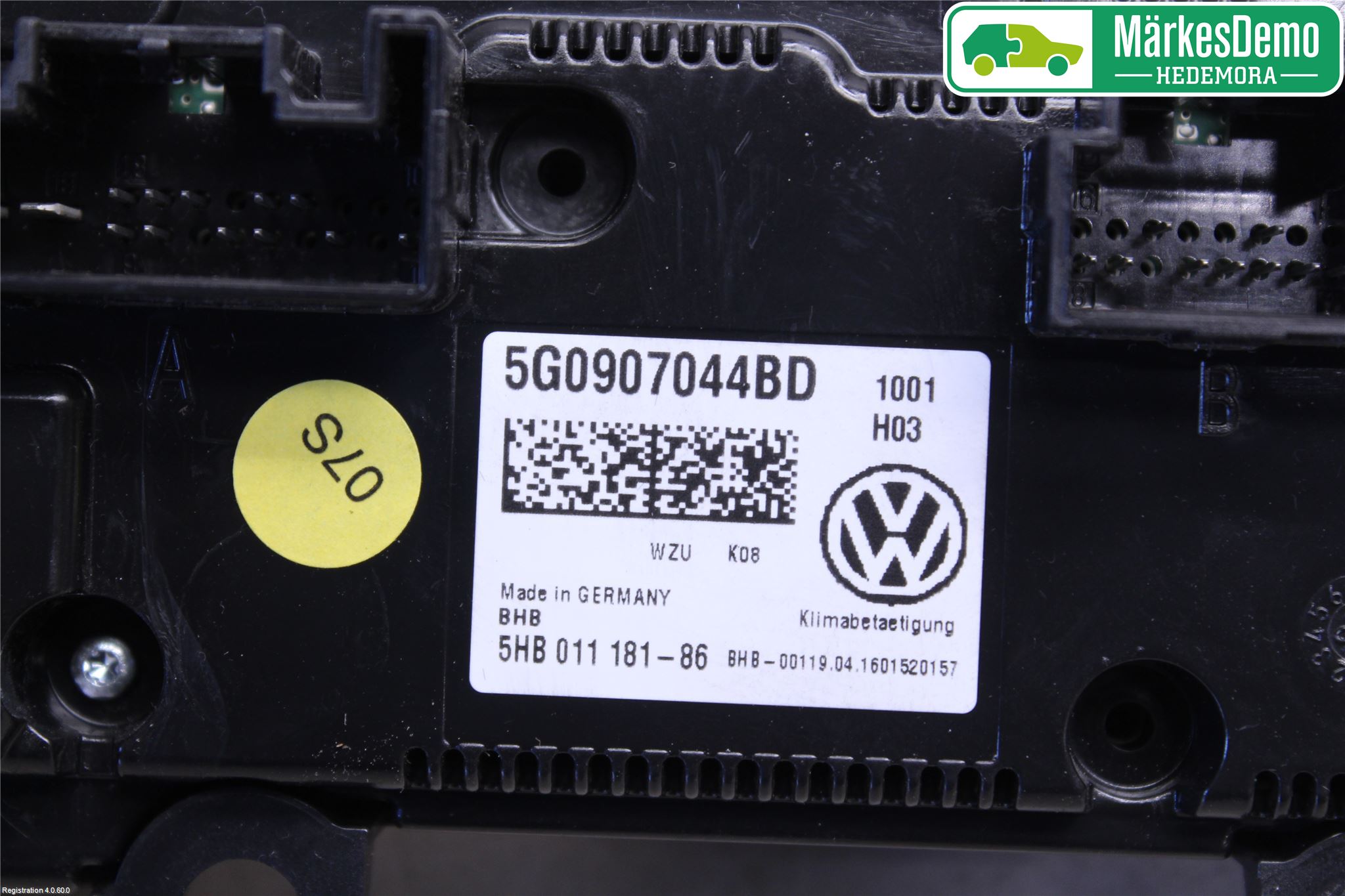 Volkswagen VW GOLF / E-GOLF VII 13-20 Ac Styrenhet Ac Manöveren