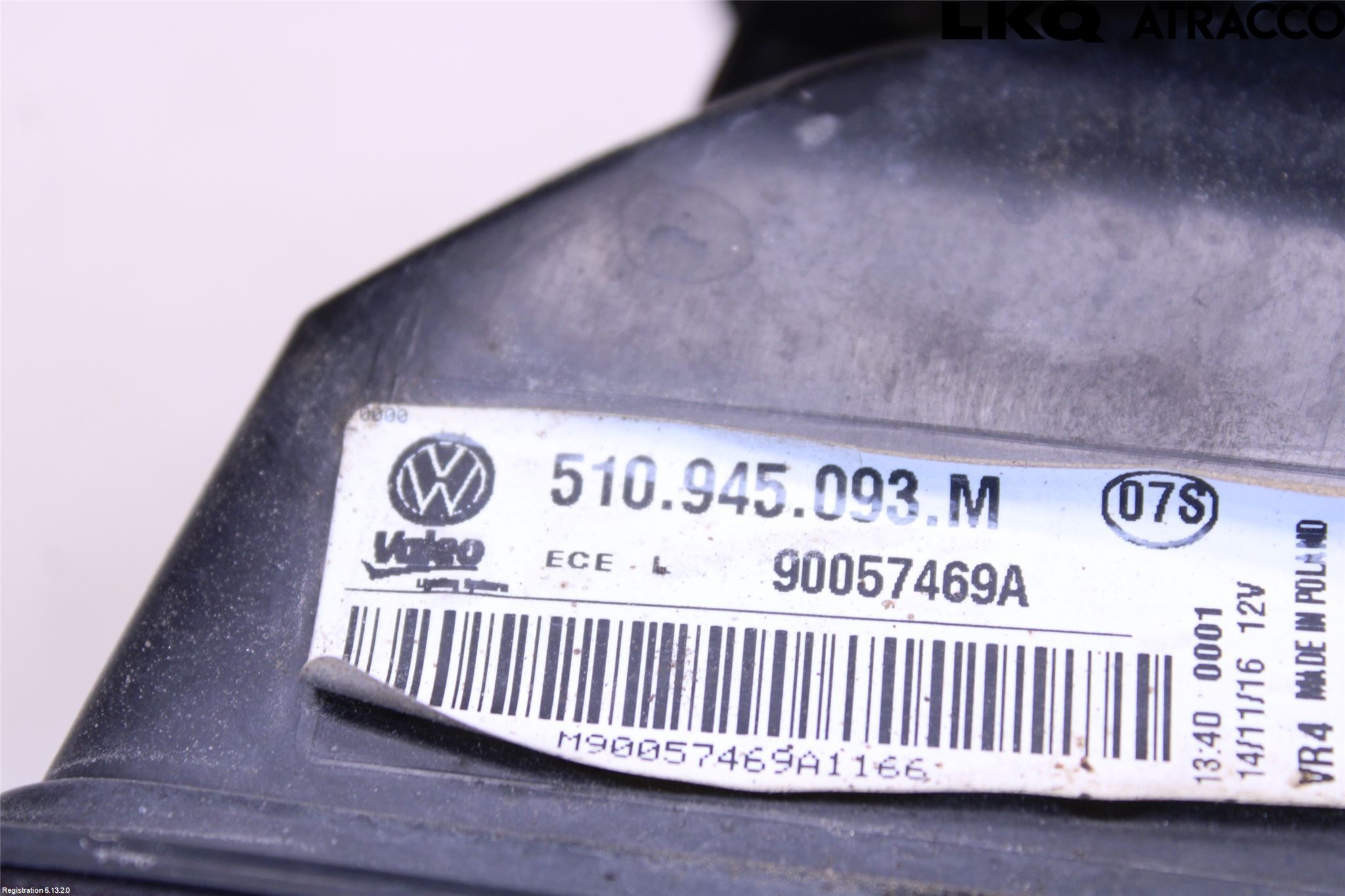 Volkswagen VW GOLF SPORTSVAN 15-20 Bakljus Lucka Vä