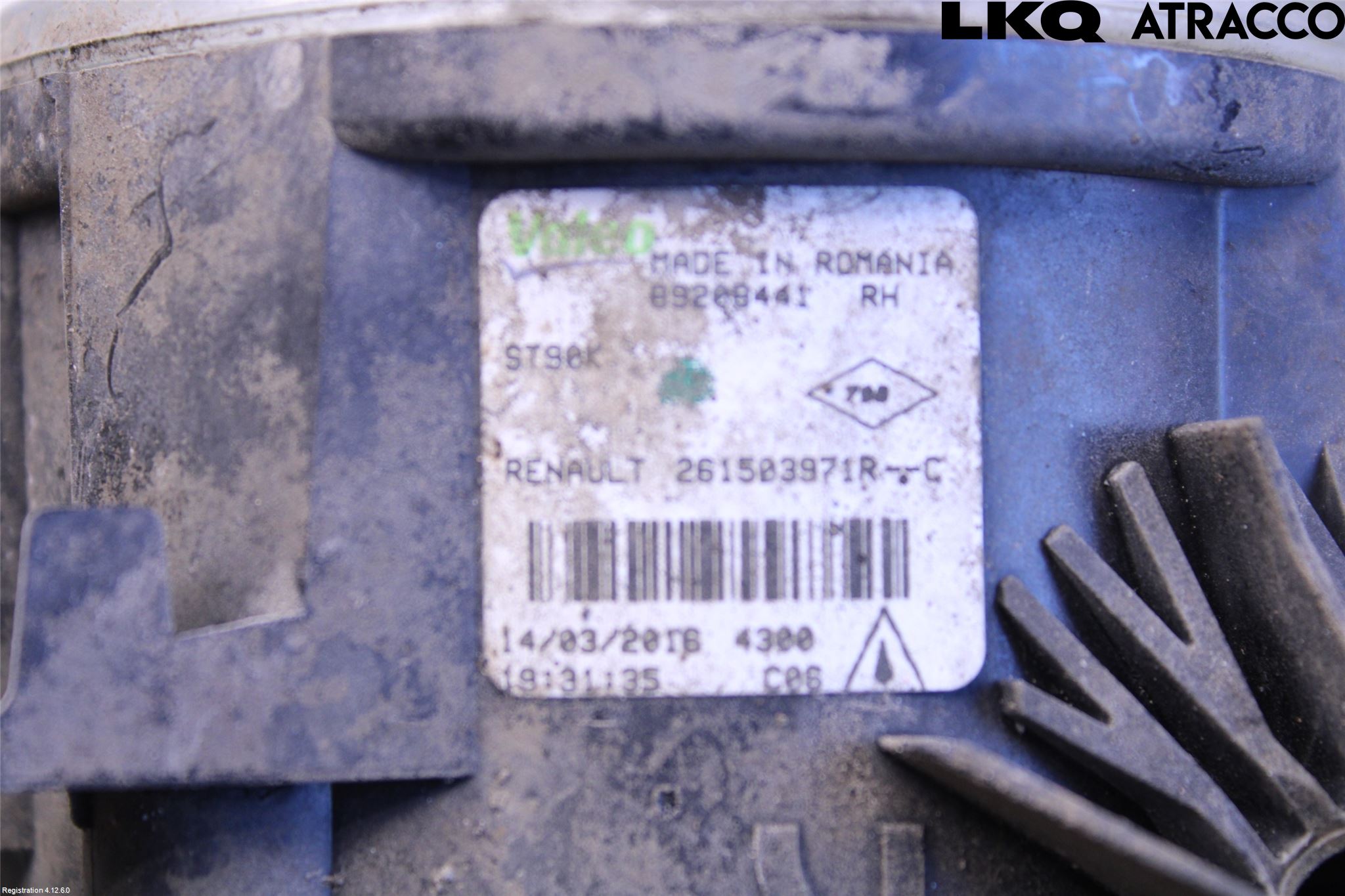 Renault TALISMAN 16-20 Dimljus-Varselljus Fram