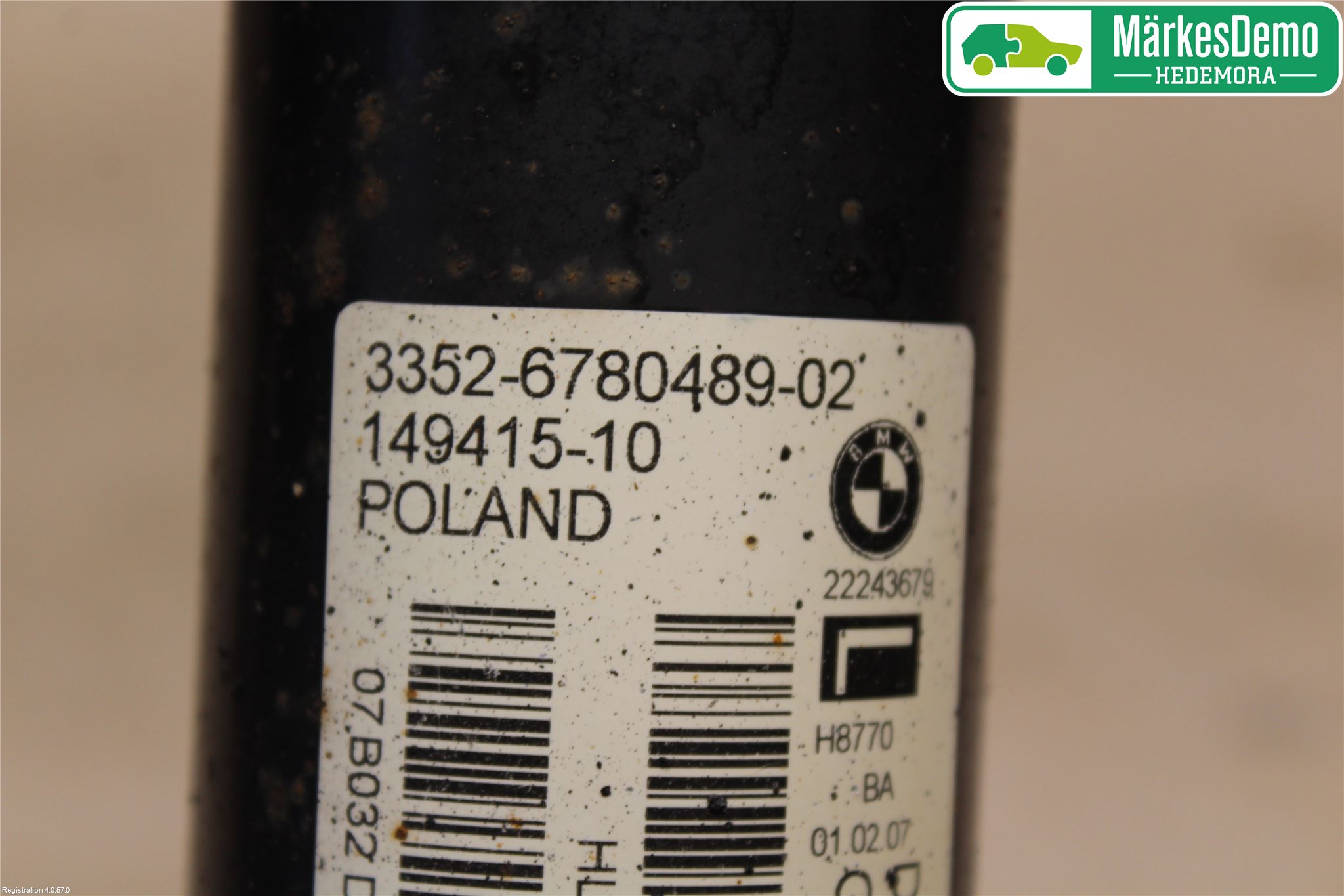 BMW X5 E70 07-13 Stötdämpare Bak