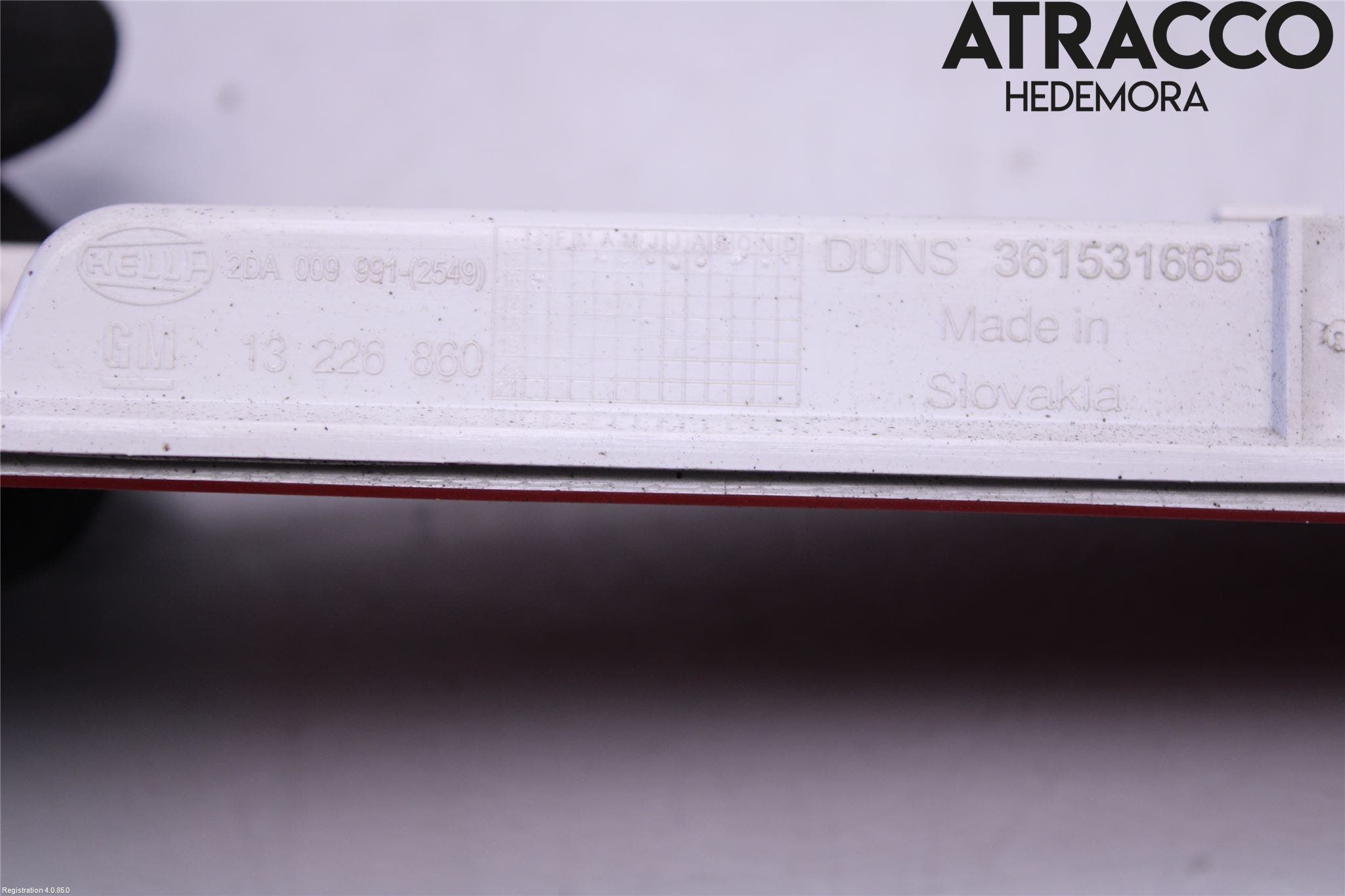 Opel INSIGNIA 09-16 Bromsljus Bakruta