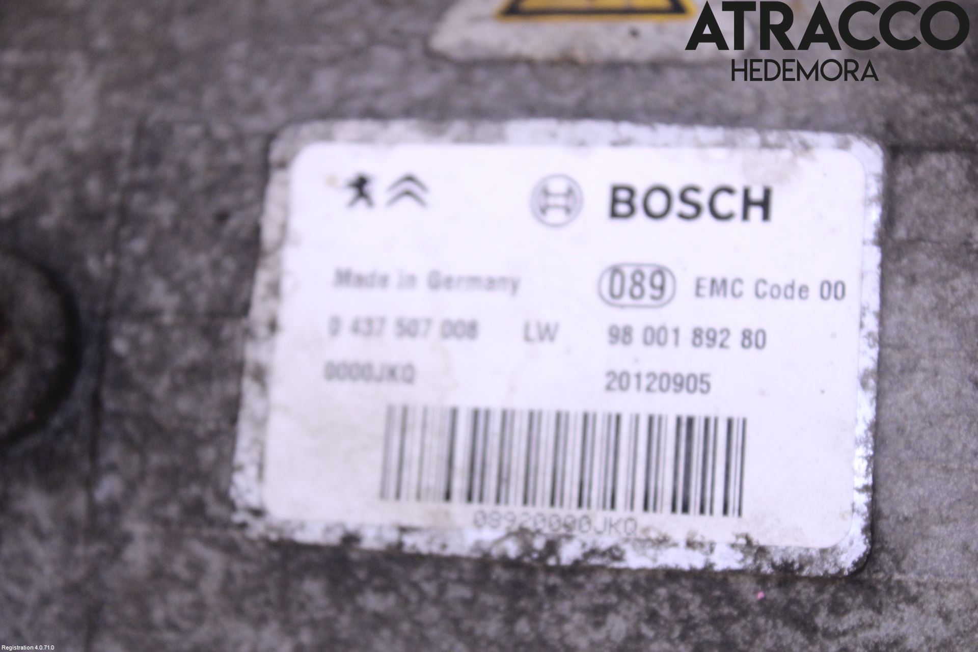 Peugeot 3008 09-16 Motor Elektrisk Bak