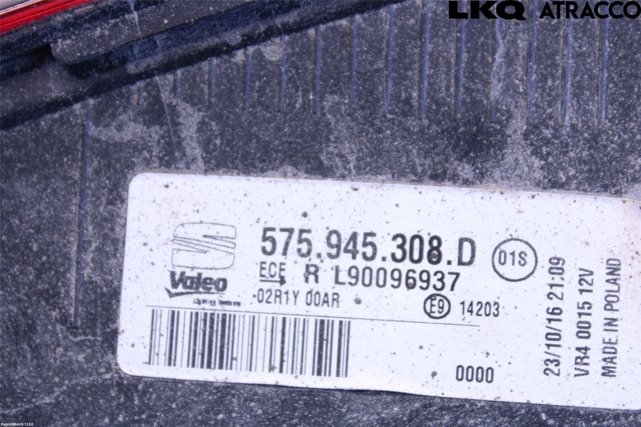 Seat ATECA 16->> Bakljus Lucka Hö