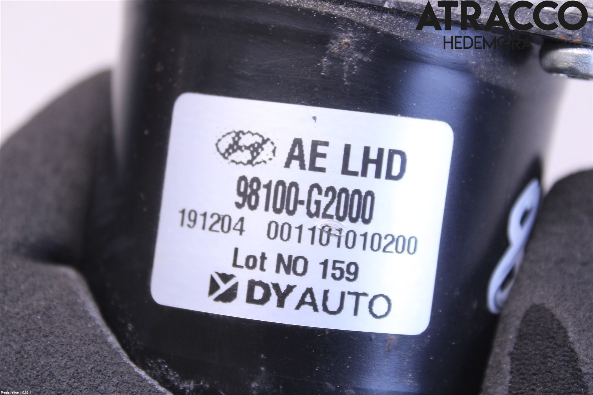 Hyundai IONIQ AE 17-22 Torkarmotor Vindruta