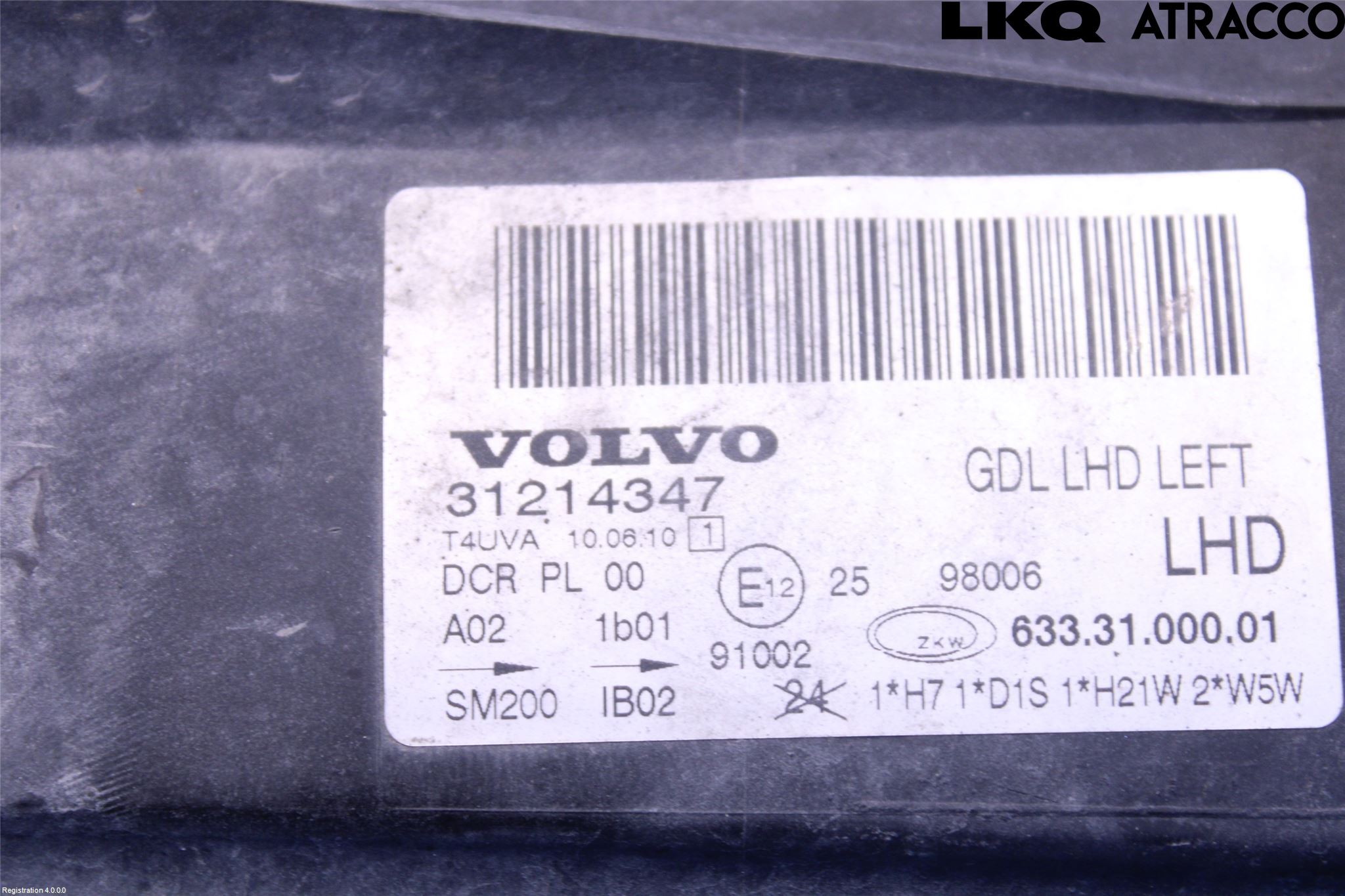 Volvo V70 08-13 Strålkastare Vänster